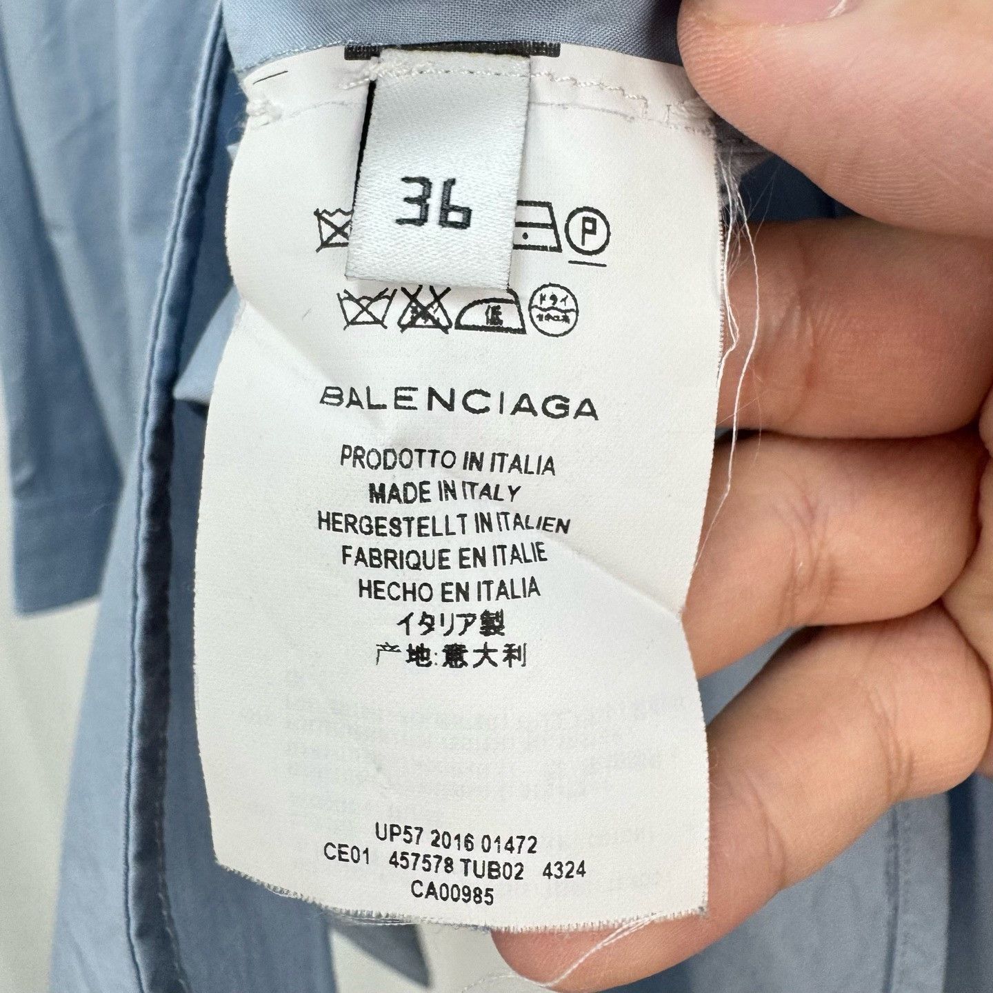 Balenciaga Balenciaga Embroidered Logo Button Up Shirt 36 Size US S / EU 44-46 / 1 - 8 Thumbnail
