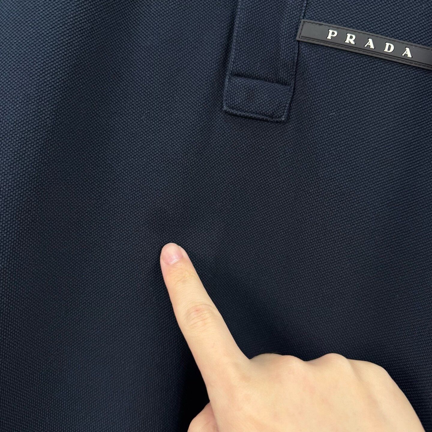 Prada Prada Rubber Logo Tipped Polo Shirt Size L Size US L / EU 52-54 / 3 - 6 Thumbnail