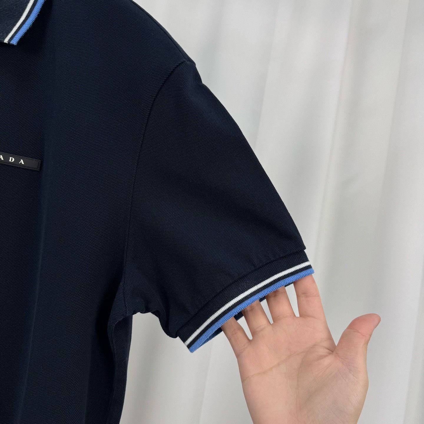 Prada Prada Rubber Logo Tipped Polo Shirt Size L Size US L / EU 52-54 / 3 - 5 Thumbnail
