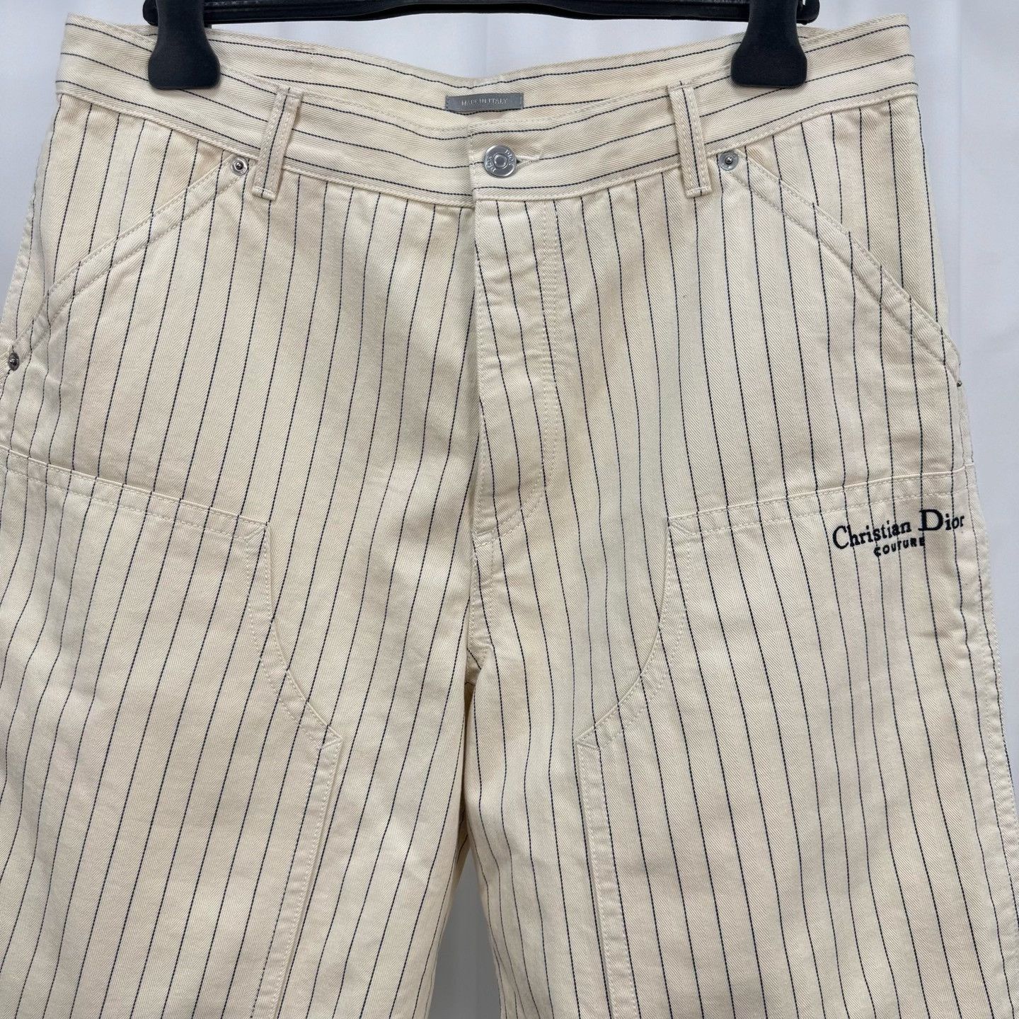 Dior Dior Pinstripe Couture Shorts Size 34 Size US 34 / EU 50 - 4 Thumbnail