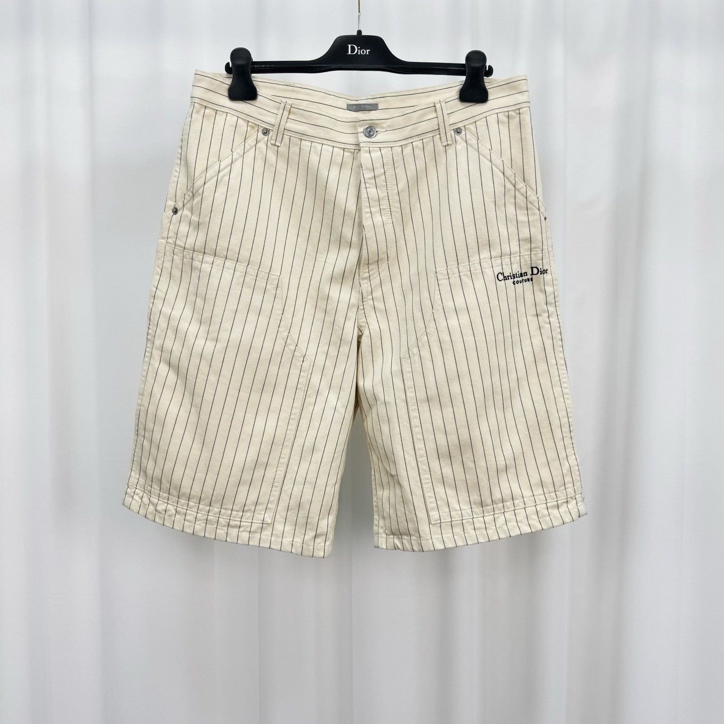 Dior Dior Pinstripe Couture Shorts Size 34 Size US 34 / EU 50 - 2 Thumbnail