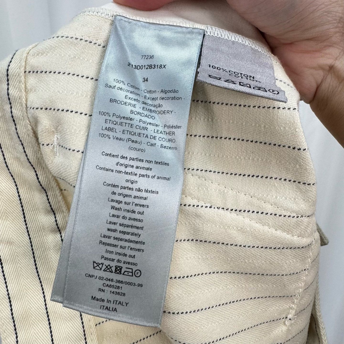 Dior Dior Pinstripe Couture Shorts Size 34 Size US 34 / EU 50 - 7 Thumbnail