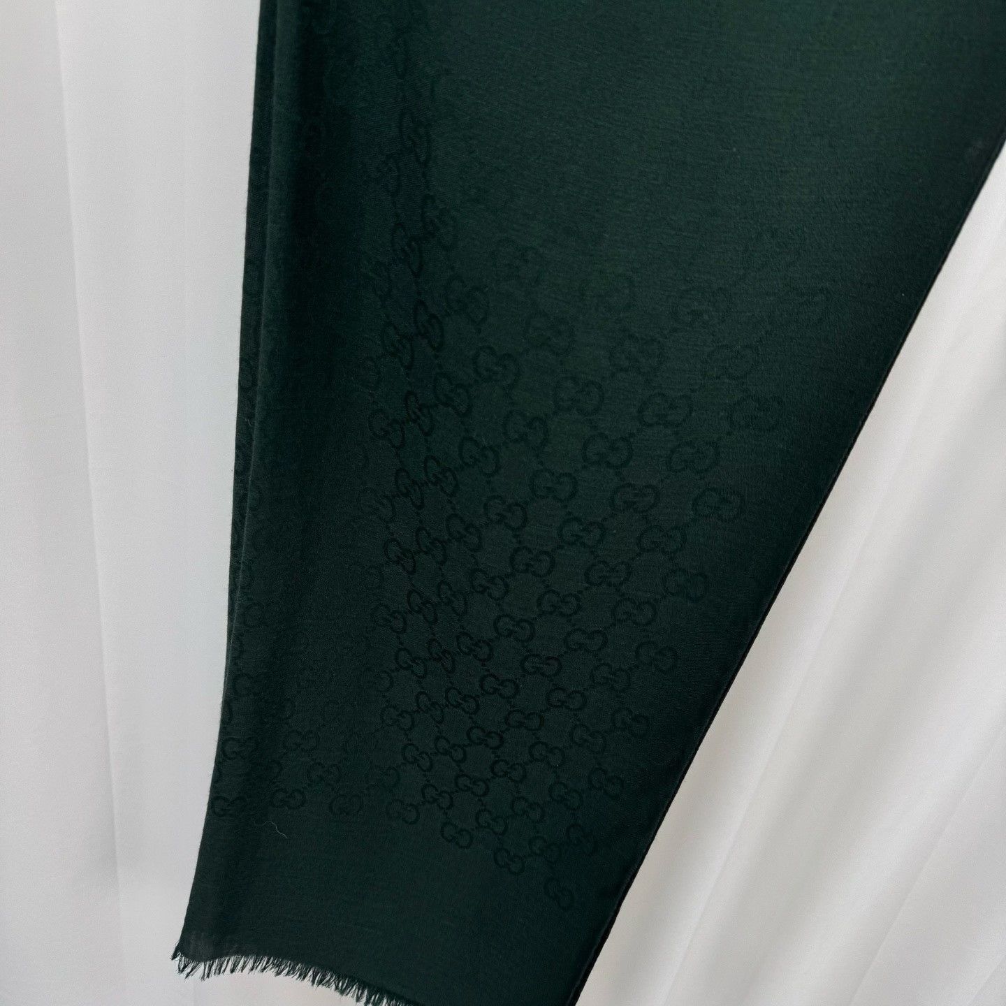 Gucci Gucci Monogram Silk Wool Scarf 70x190cm ONE SIZE Size ONE SIZE - 6 Thumbnail