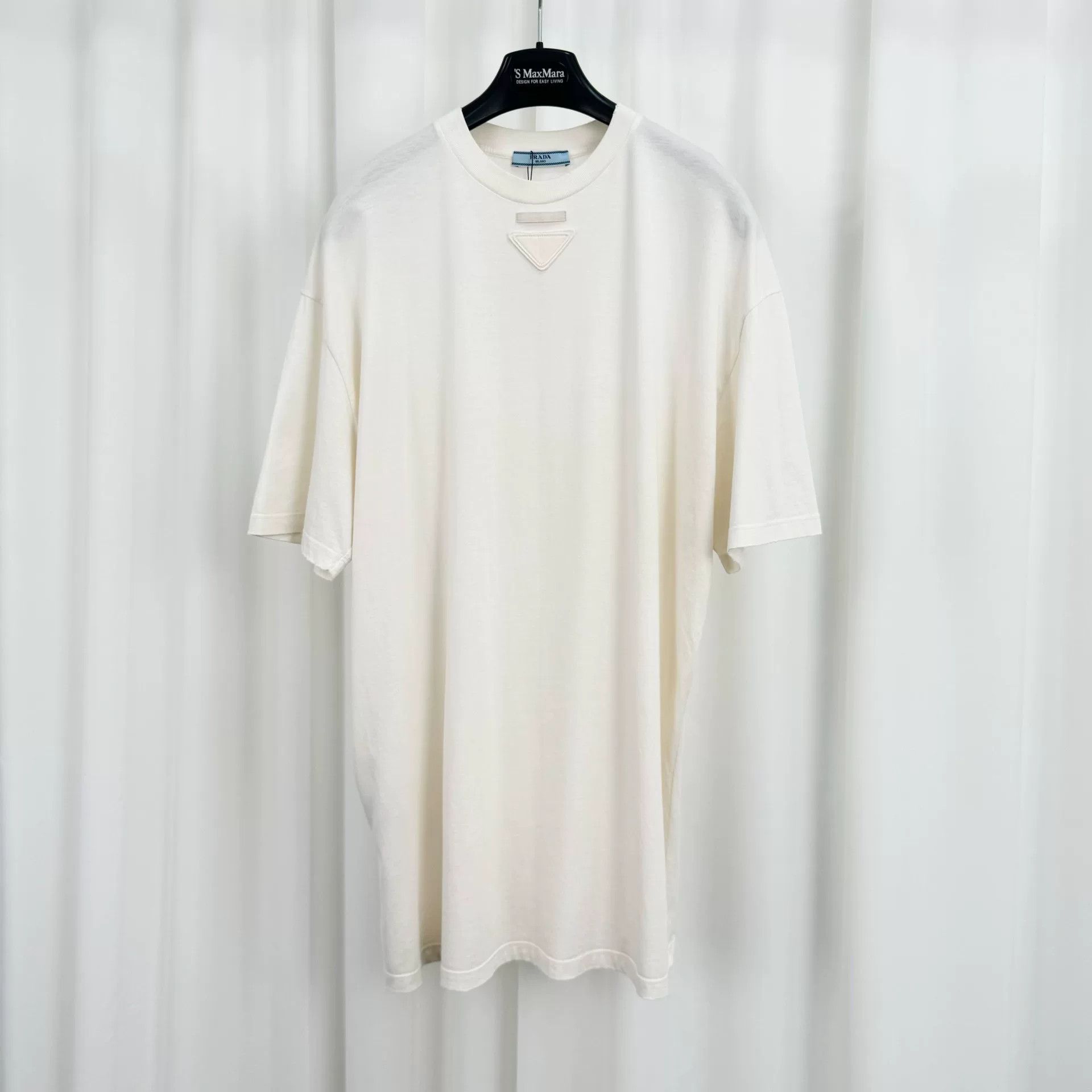 Prada Prada Distressed Collar Triangle Logo T-Shirt XS Size US XS / EU 42 / 0 - 2 Thumbnail