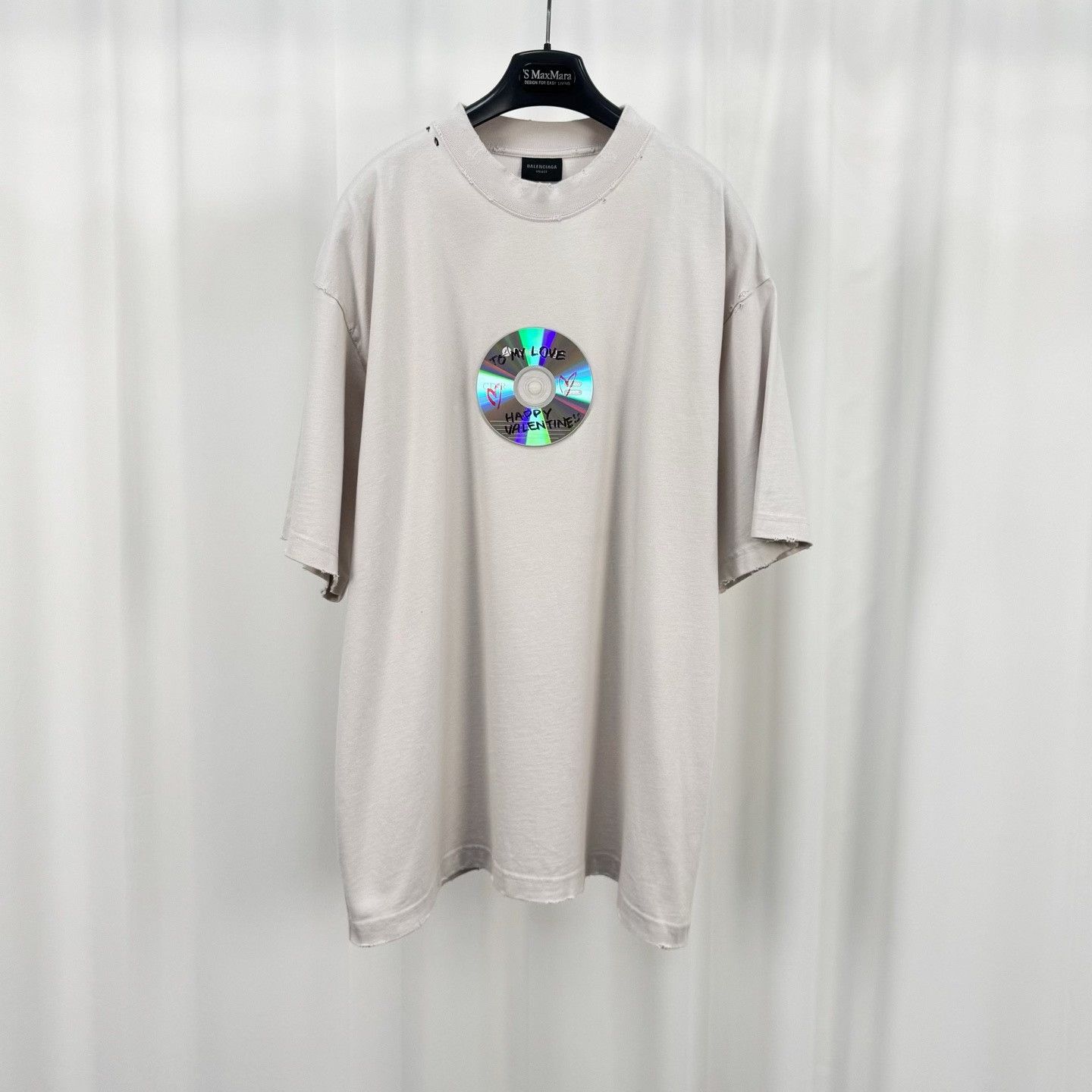 Balenciaga Balenciaga Valentine's Day CD Print T-Shirt L Size US L / EU 52-54 / 3 - 2 Thumbnail