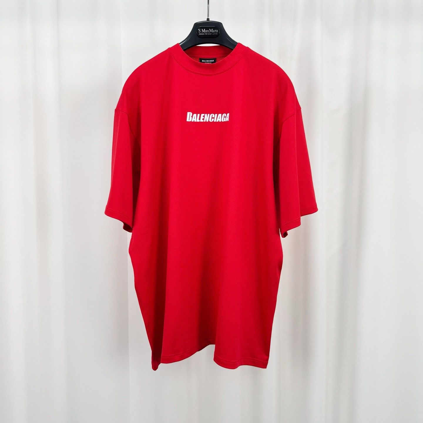Balenciaga Balenciaga Red Mesh Logo Swim T-Shirt Size M Size US M / EU 48-50 / 2 - 2 Thumbnail
