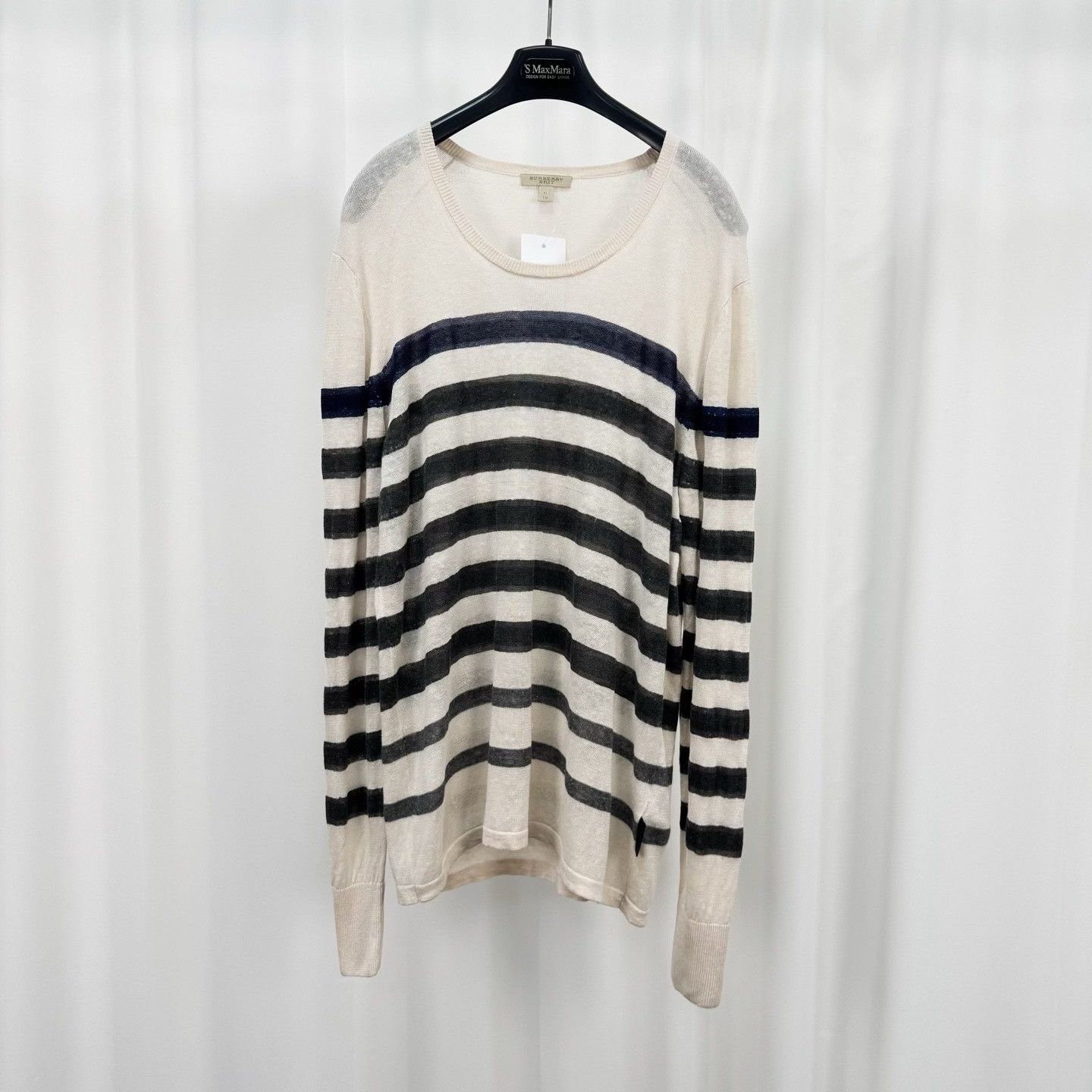 Burberry Burberry Brit Striped Linen Silk Knit XL Size US XL / EU 56 / 4 - 2 Thumbnail