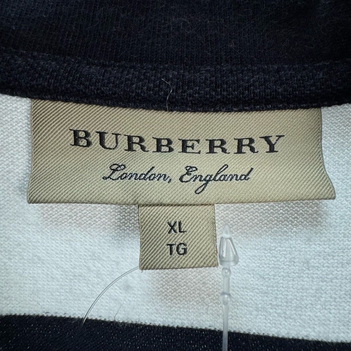 Burberry Burberry Striped Embroidered Horse Polo Size XL Size US XL / EU 56 / 4 - 6 Thumbnail