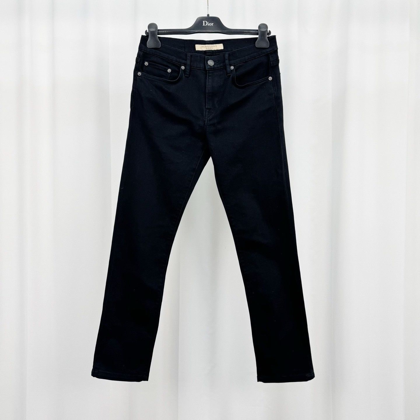 Burberry Burberry Brit Black Leather Patch Jeans W30 Size US 30 / EU 46 - 2 Thumbnail
