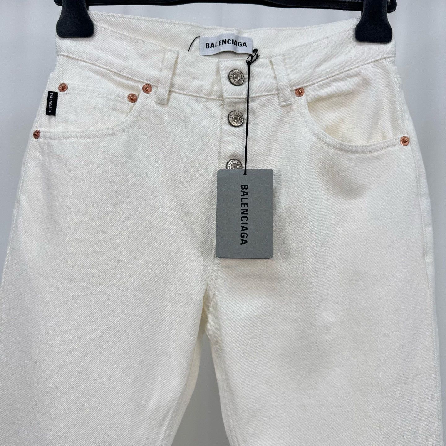 Balenciaga Balenciaga White Denim Jeans Size 26 Size US 26 / EU 42 - 4 Thumbnail