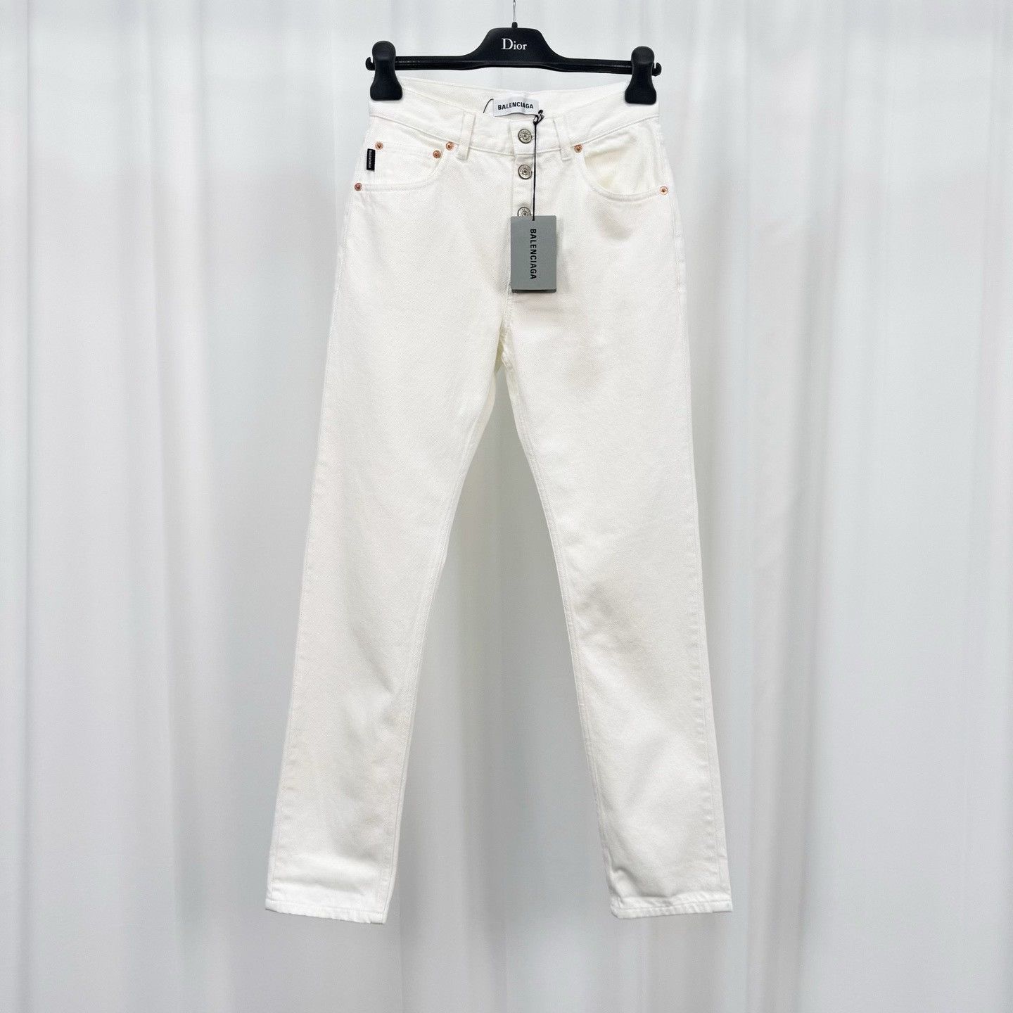 Balenciaga Balenciaga White Denim Jeans Size 26 Size US 26 / EU 42 - 2 Thumbnail