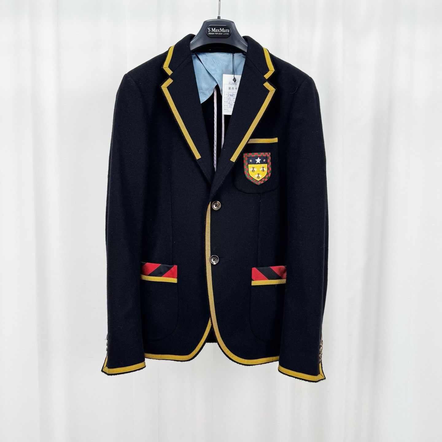 Gucci Gucci Bee Crest Trim Wool Blazer Size 44R Size 34R - 2 Thumbnail