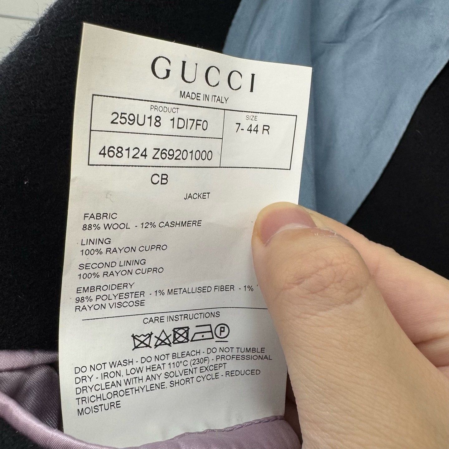 Gucci Gucci Bee Crest Trim Wool Blazer Size 44R Size 34R - 7 Thumbnail