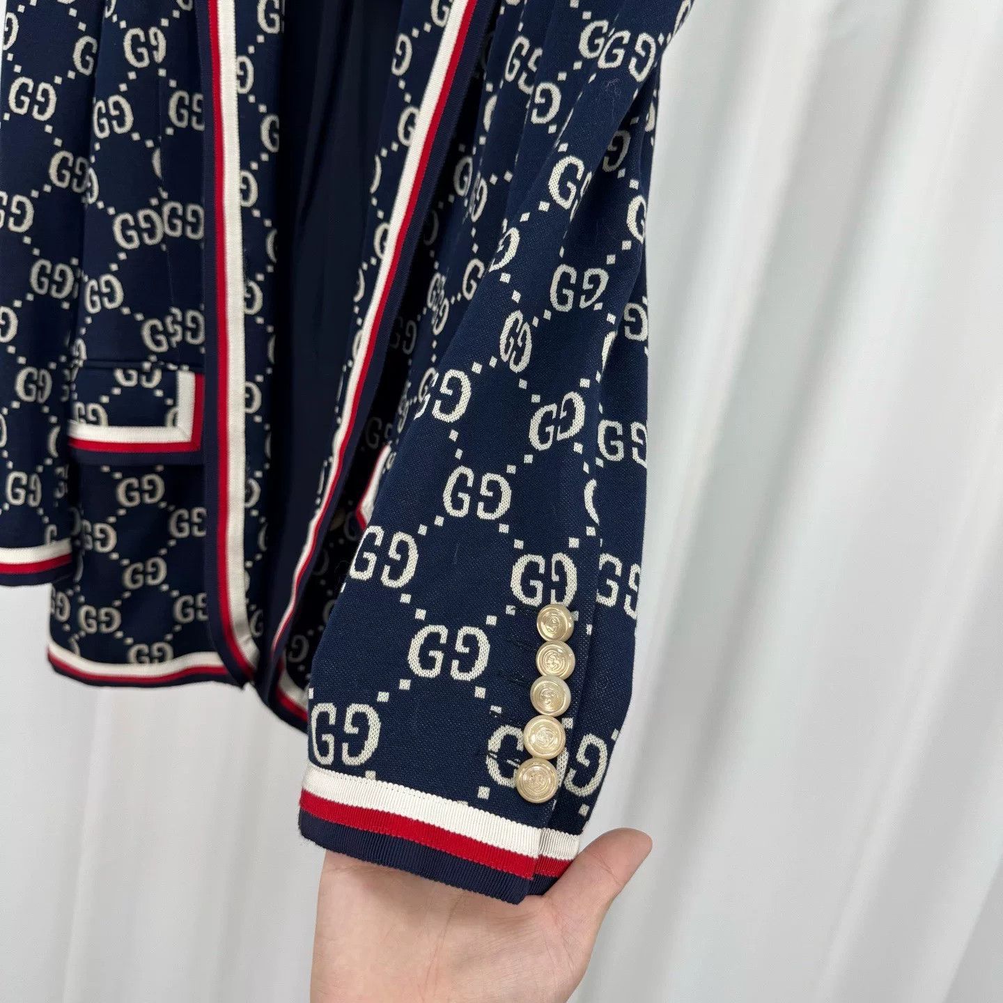 Gucci Gucci GG Monogram Knit Blazer Size S Size 36R - 5 Thumbnail