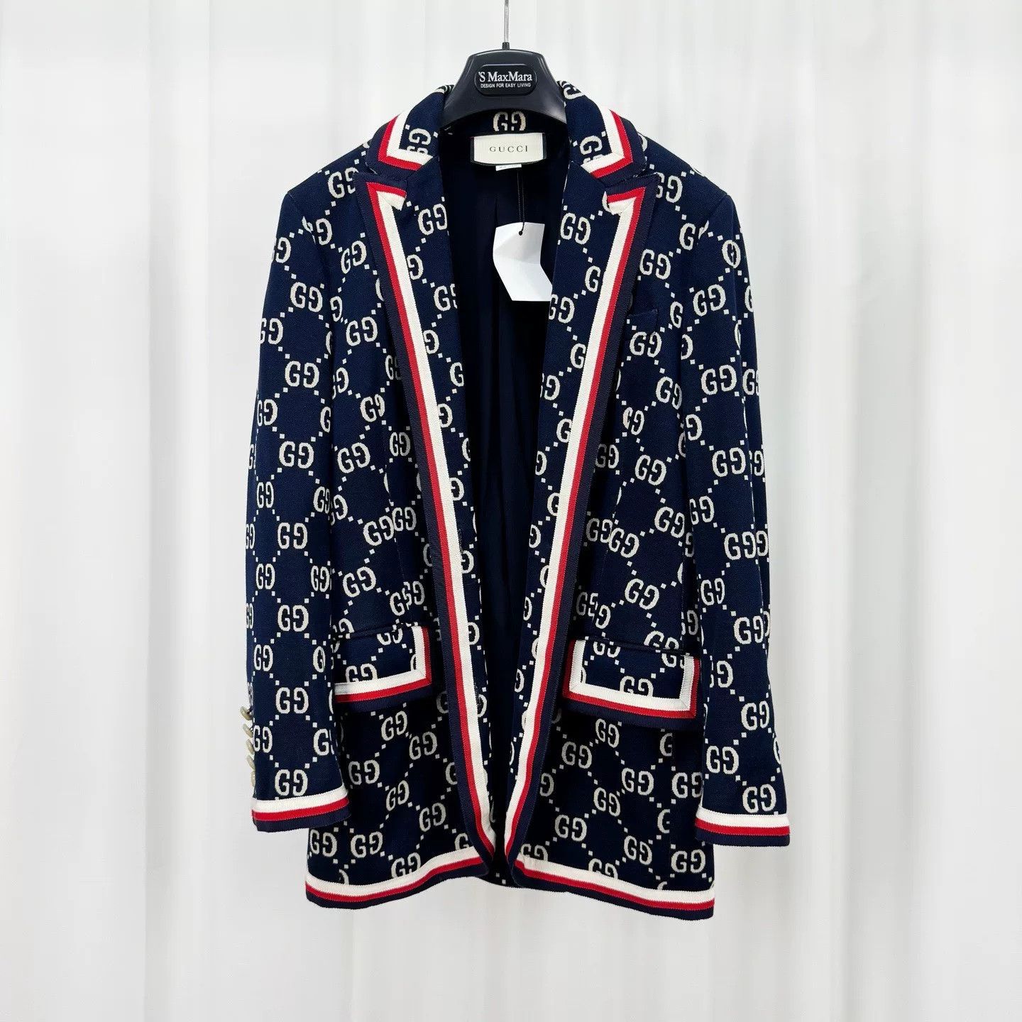 Gucci Gucci GG Monogram Knit Blazer Size S Size 36R - 2 Thumbnail