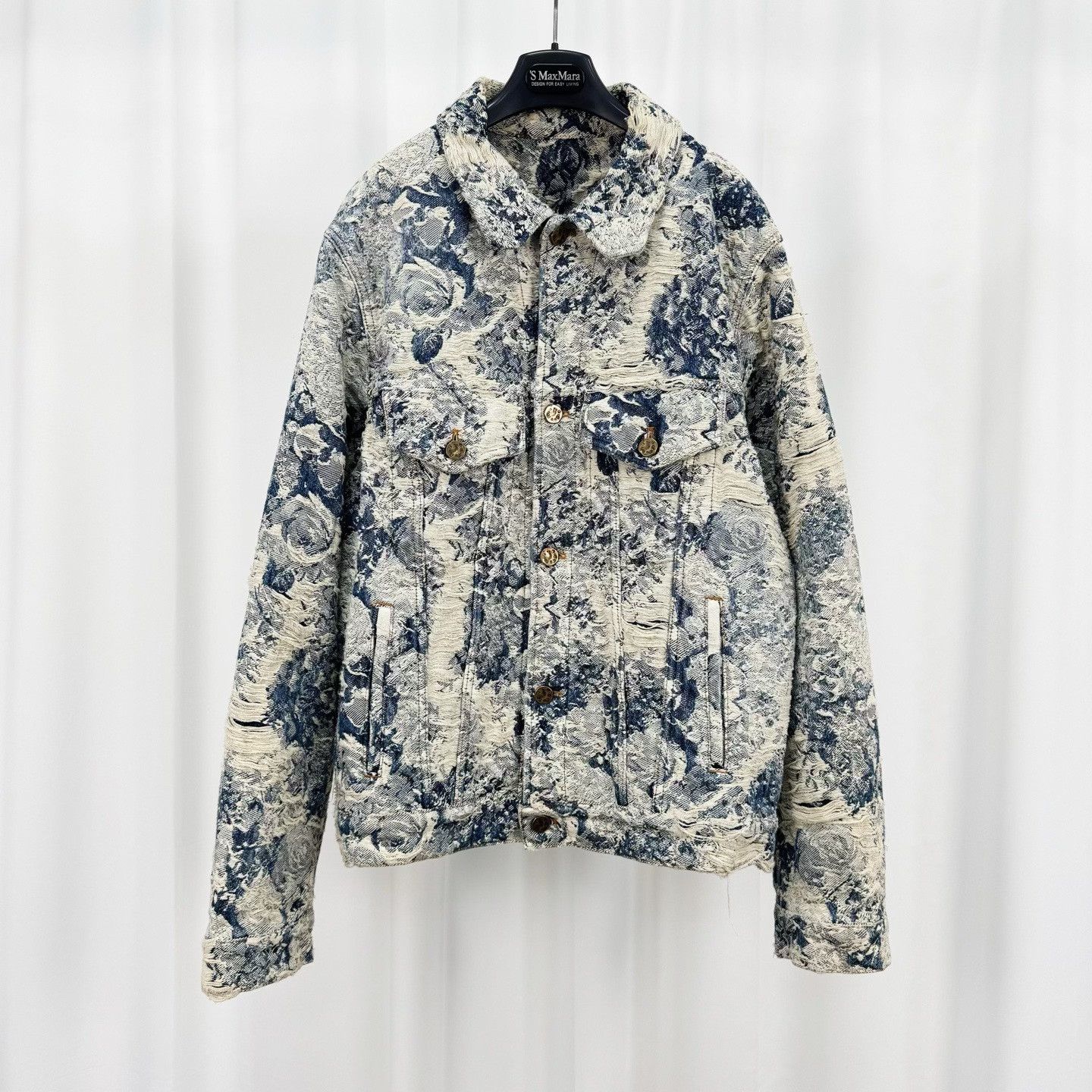 Louis Vuitton Louis Vuitton Distressed Floral Denim Jacket 54 Size US L / EU 52-54 / 3 - 2 Thumbnail
