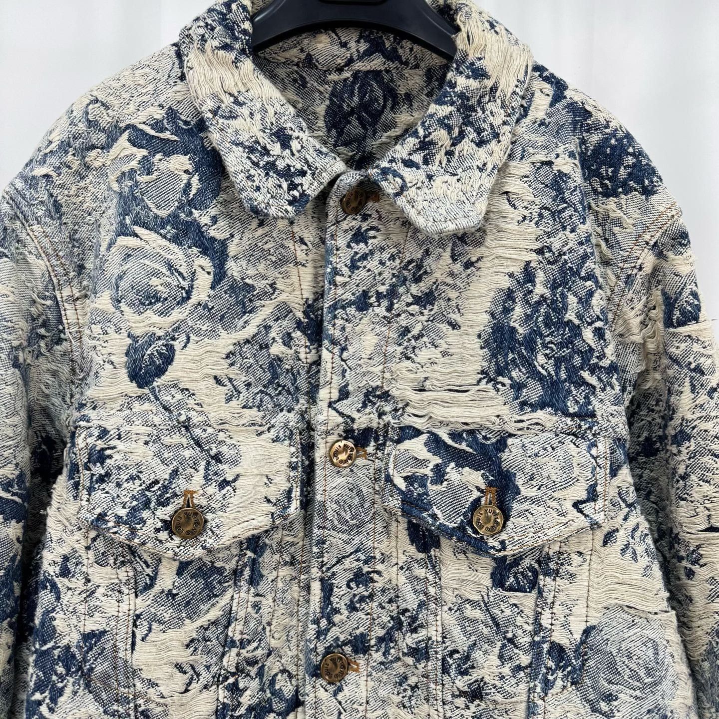 Louis Vuitton Louis Vuitton Distressed Floral Denim Jacket 54 Size US L / EU 52-54 / 3 - 4 Thumbnail