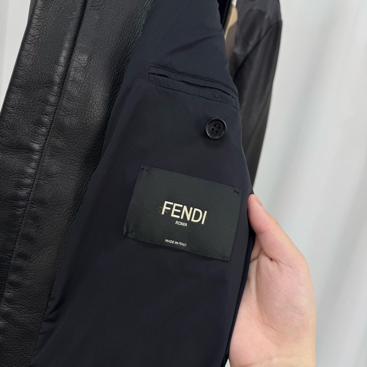 Fendi Fendi Bag Bugs Monster Patch Leather Jacket Size 54 Size US L / EU 52-54 / 3 - 7 Thumbnail
