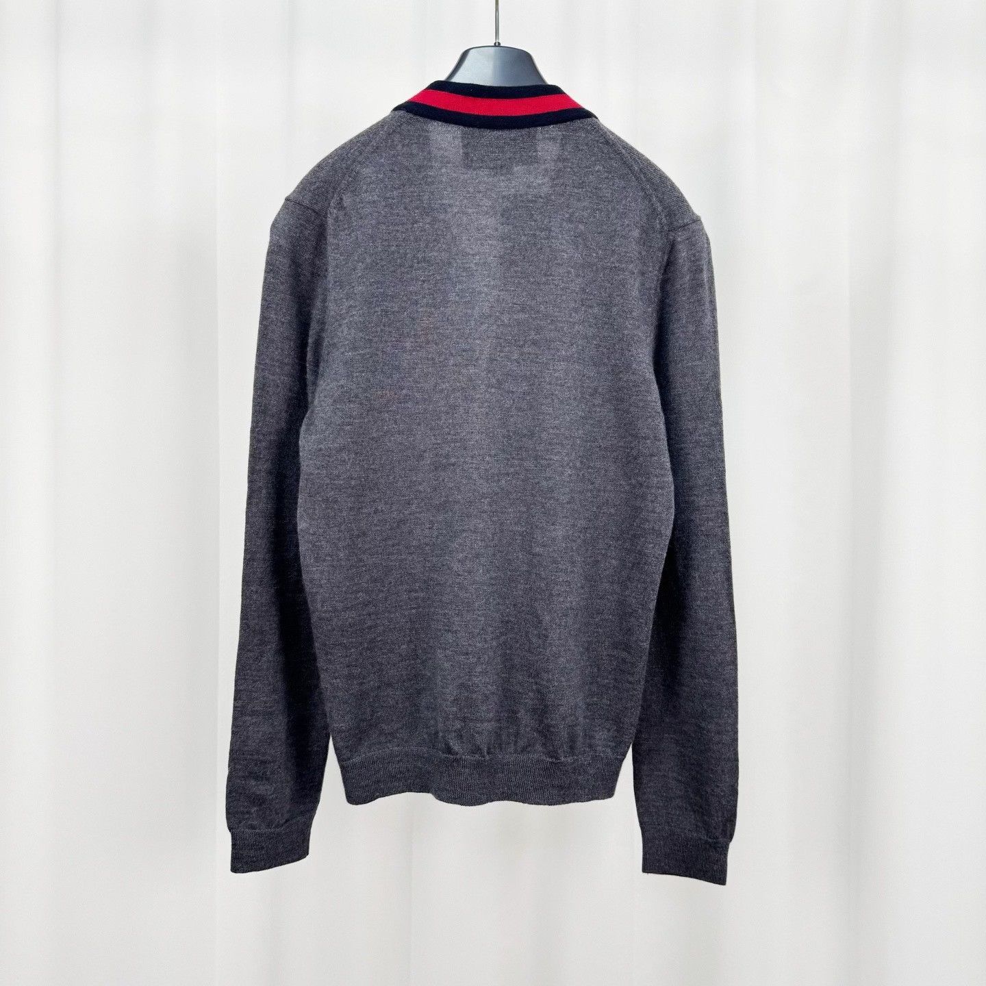 Gucci Gucci Web Stripe Trim Wool Cardigan Size S Size US S / EU 44-46 / 1 - 3 Thumbnail
