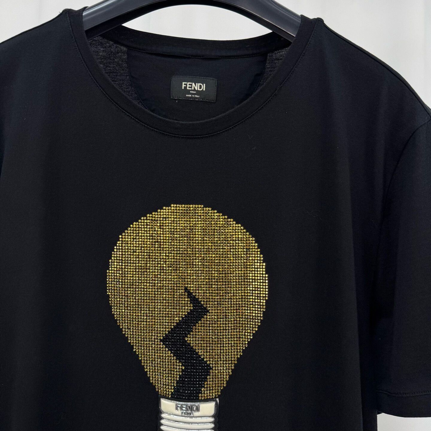 Fendi Fendi Rhinestone Lightbulb T-Shirt 50 Size US M / EU 48-50 / 2 - 4 Thumbnail