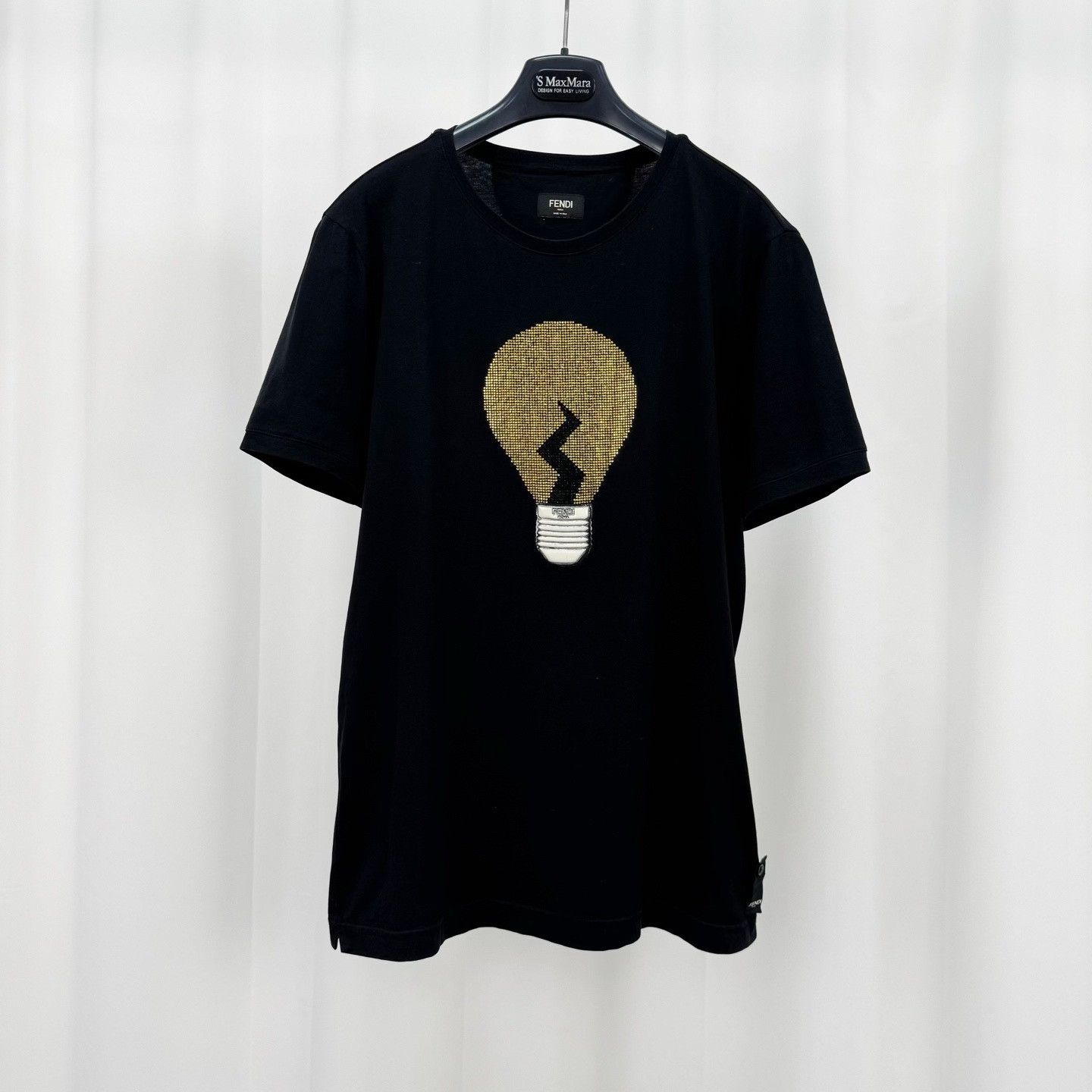 Fendi Fendi Rhinestone Lightbulb T-Shirt 50 Size US M / EU 48-50 / 2 - 2 Thumbnail