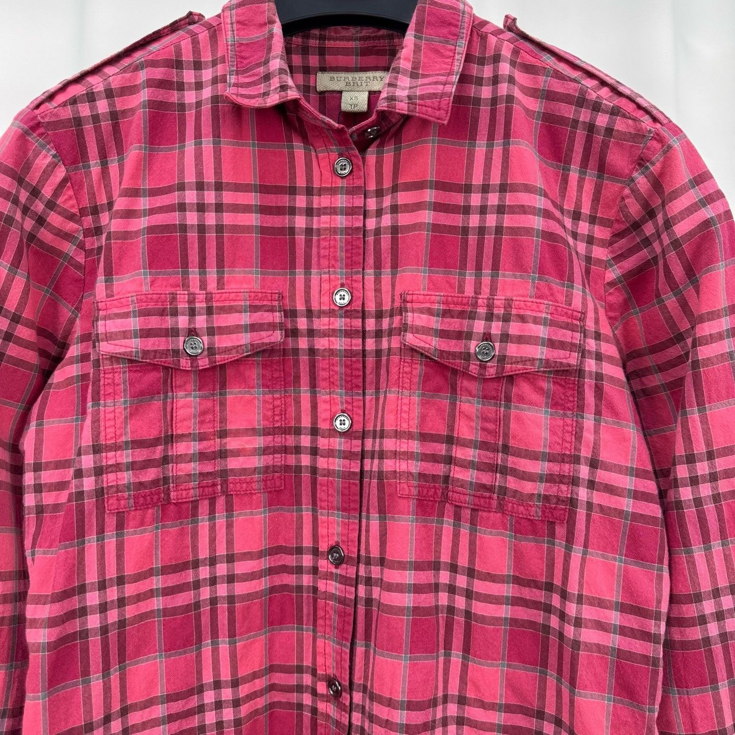 Burberry Burberry Brit Check Pattern Button Up Shirt XS Size US XS / EU 42 / 0 - 4 Thumbnail