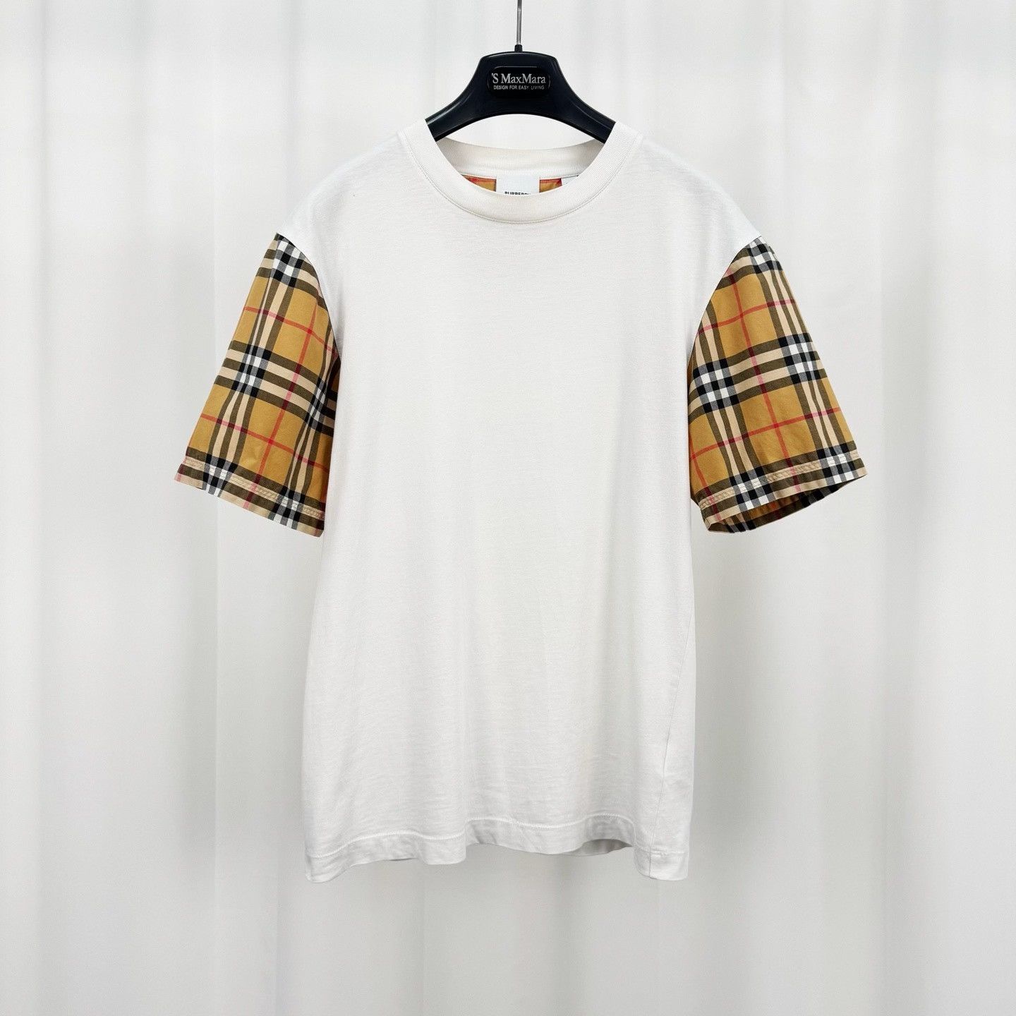 Burberry Burberry Check Sleeve T-Shirt XXS Size US XXS / EU 40 - 2 Thumbnail