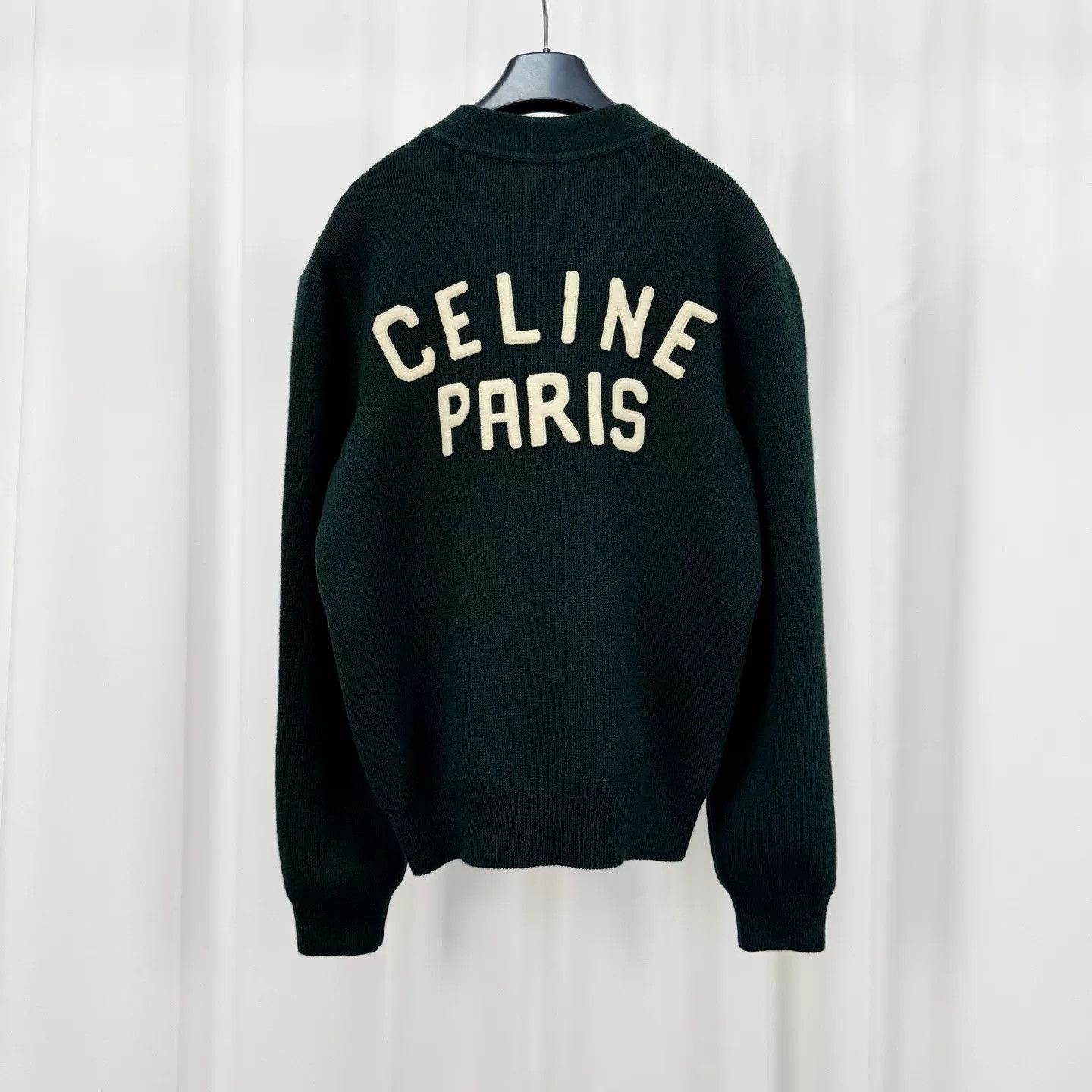 Celine CELINE Logo Embroidered Wool Cardigan S Size US S / EU 44-46 / 1 - 3 Thumbnail