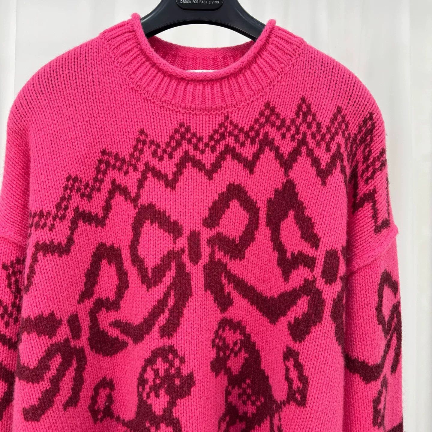 Acne Studios Acne Studios Poodle Bow Intarsia Knit Sweater S Size US S / EU 44-46 / 1 - 4 Thumbnail