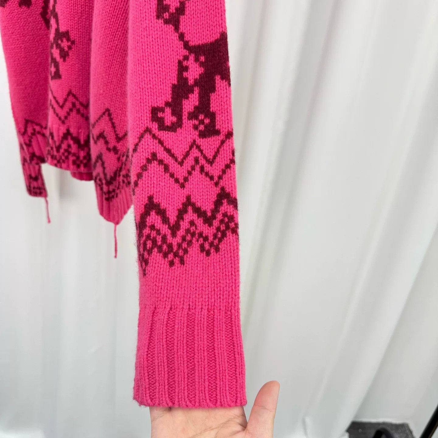 Acne Studios Acne Studios Poodle Bow Intarsia Knit Sweater S Size US S / EU 44-46 / 1 - 5 Thumbnail