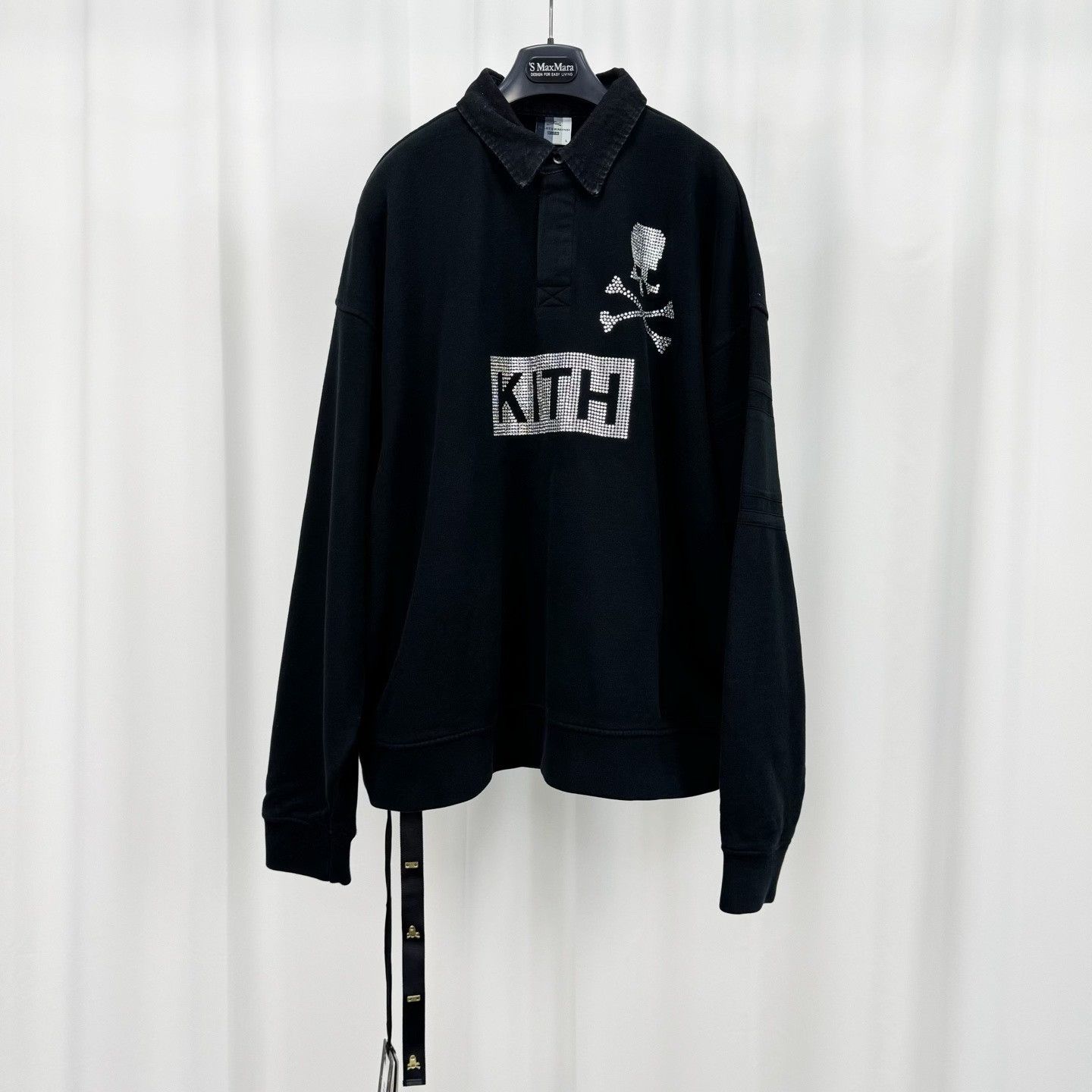 Mastermind Japan Kith x mastermind JAPAN Swarovski Skull Rugby Shirt L Size US L / EU 52-54 / 3 - 2 Thumbnail