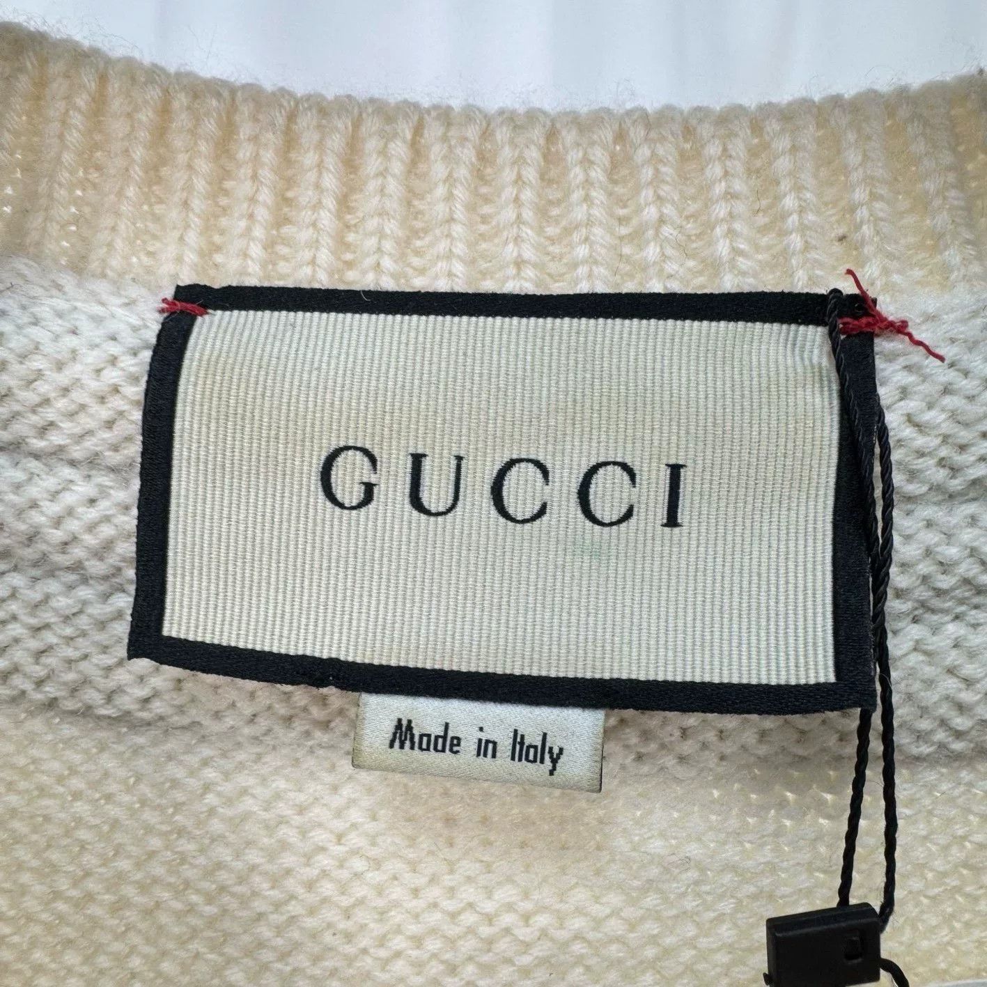 Gucci Gucci Bee Embroidered V-Neck Sweater XL Size US XL / EU 56 / 4 - 6 Thumbnail