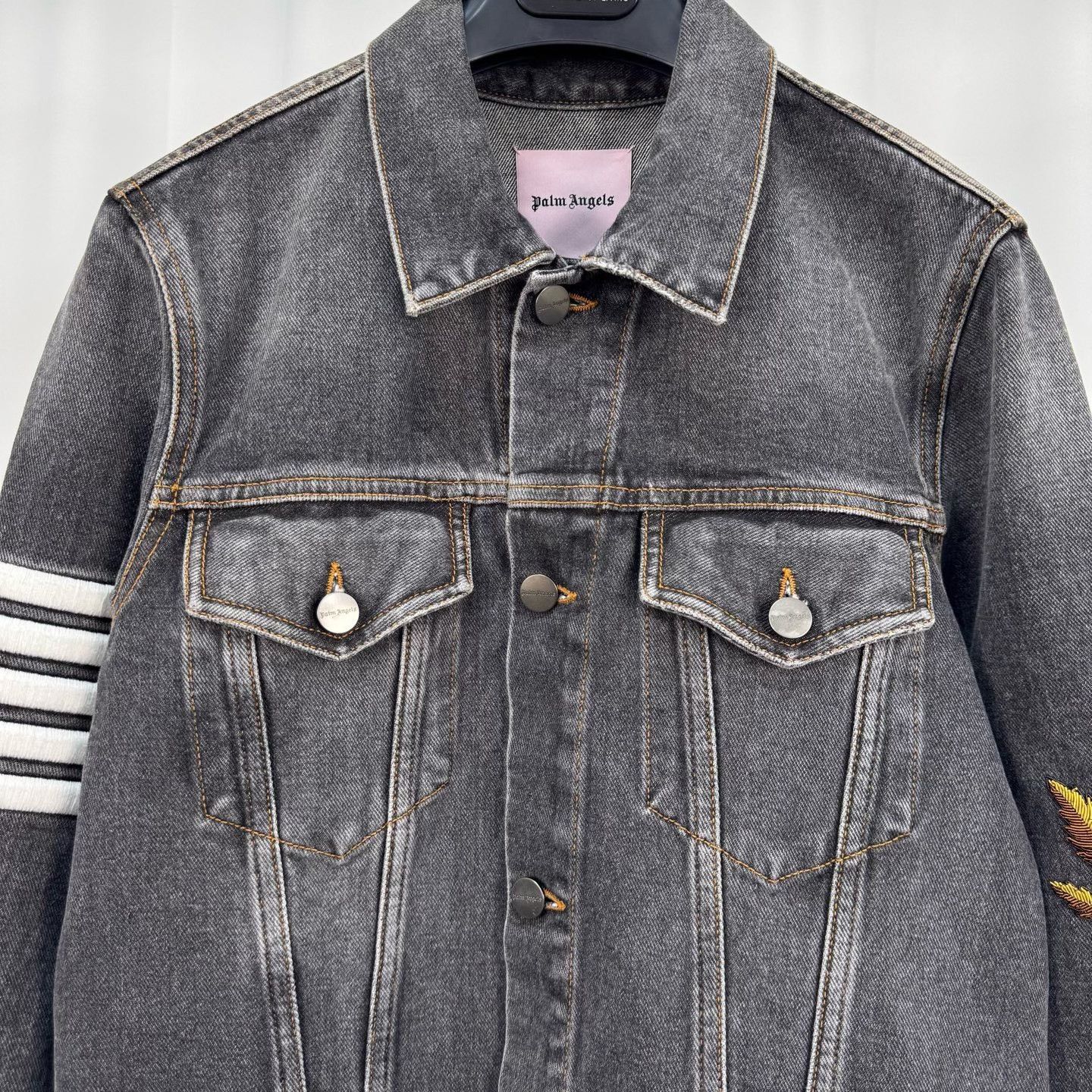 Palm Angels Palm Angels Logo Back Denim Jacket S Size US S / EU 44-46 / 1 - 4 Thumbnail