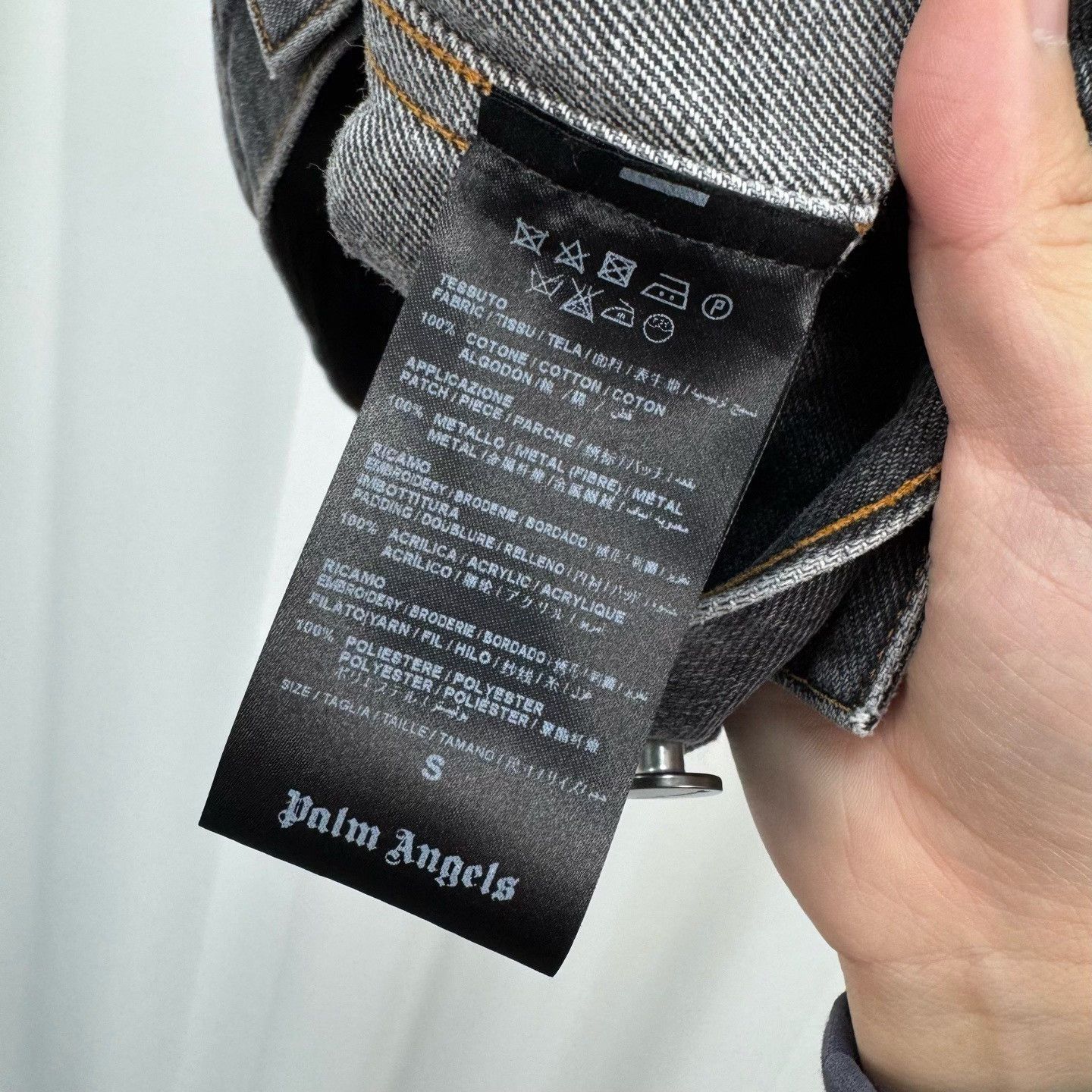 Palm Angels Palm Angels Logo Back Denim Jacket S Size US S / EU 44-46 / 1 - 7 Thumbnail