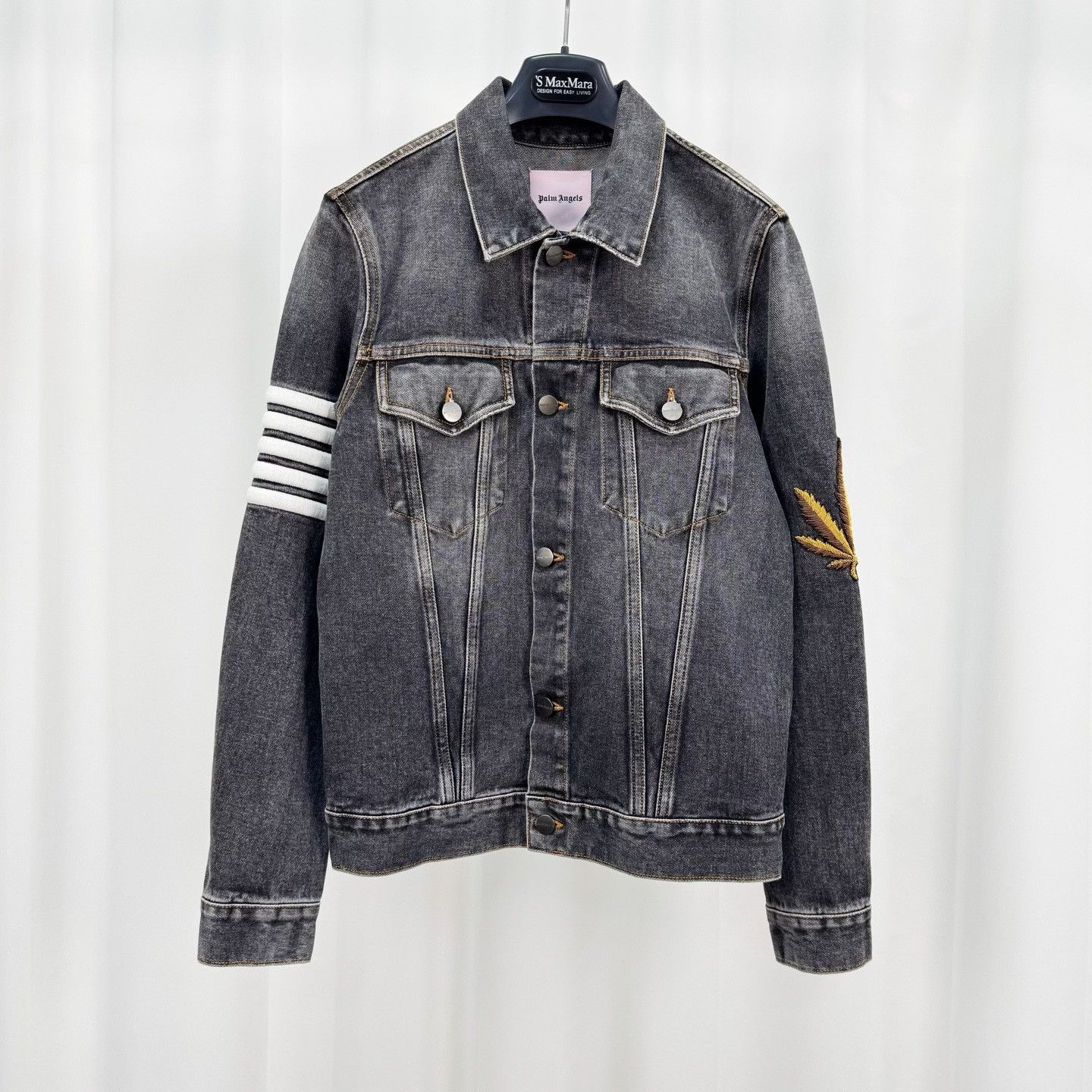 Palm Angels Palm Angels Logo Back Denim Jacket S Size US S / EU 44-46 / 1 - 2 Thumbnail
