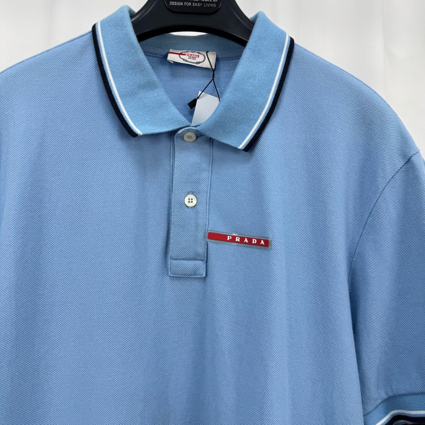 Prada Prada Red Logo Blue Polo Shirt Size XL Size US XL / EU 56 / 4 - 4 Thumbnail