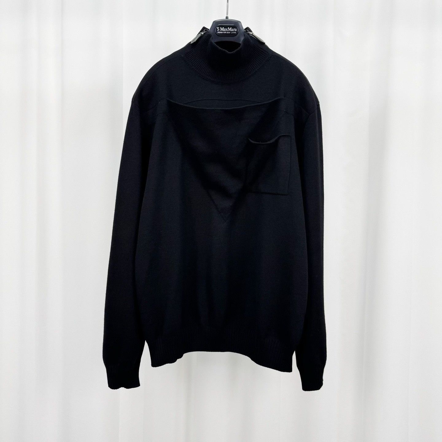 Burberry Burberry Layered Wool Quarter Zip Sweater L Size US L / EU 52-54 / 3 - 2 Thumbnail