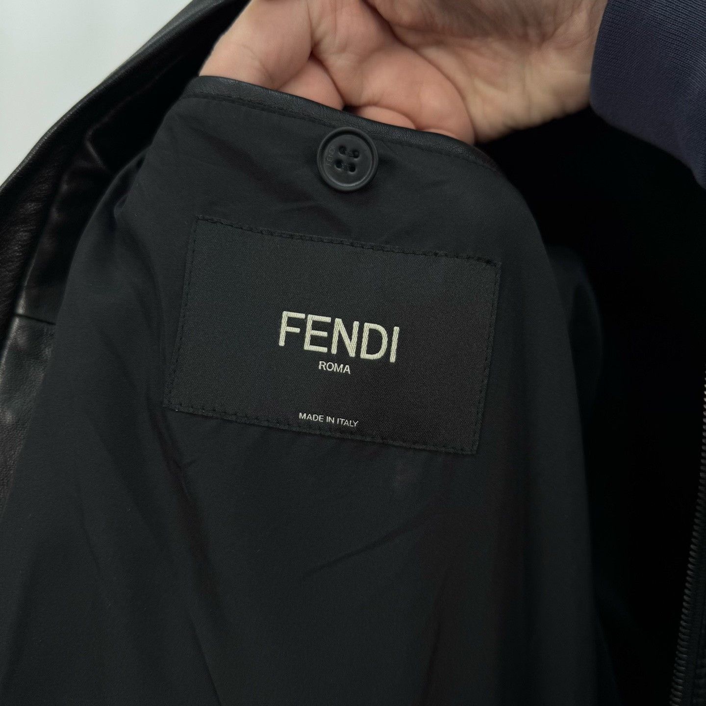 Fendi Fendi Bag Bugs Lambskin Leather Biker Jacket IT 50 US M Size US M / EU 48-50 / 2 - 6 Thumbnail