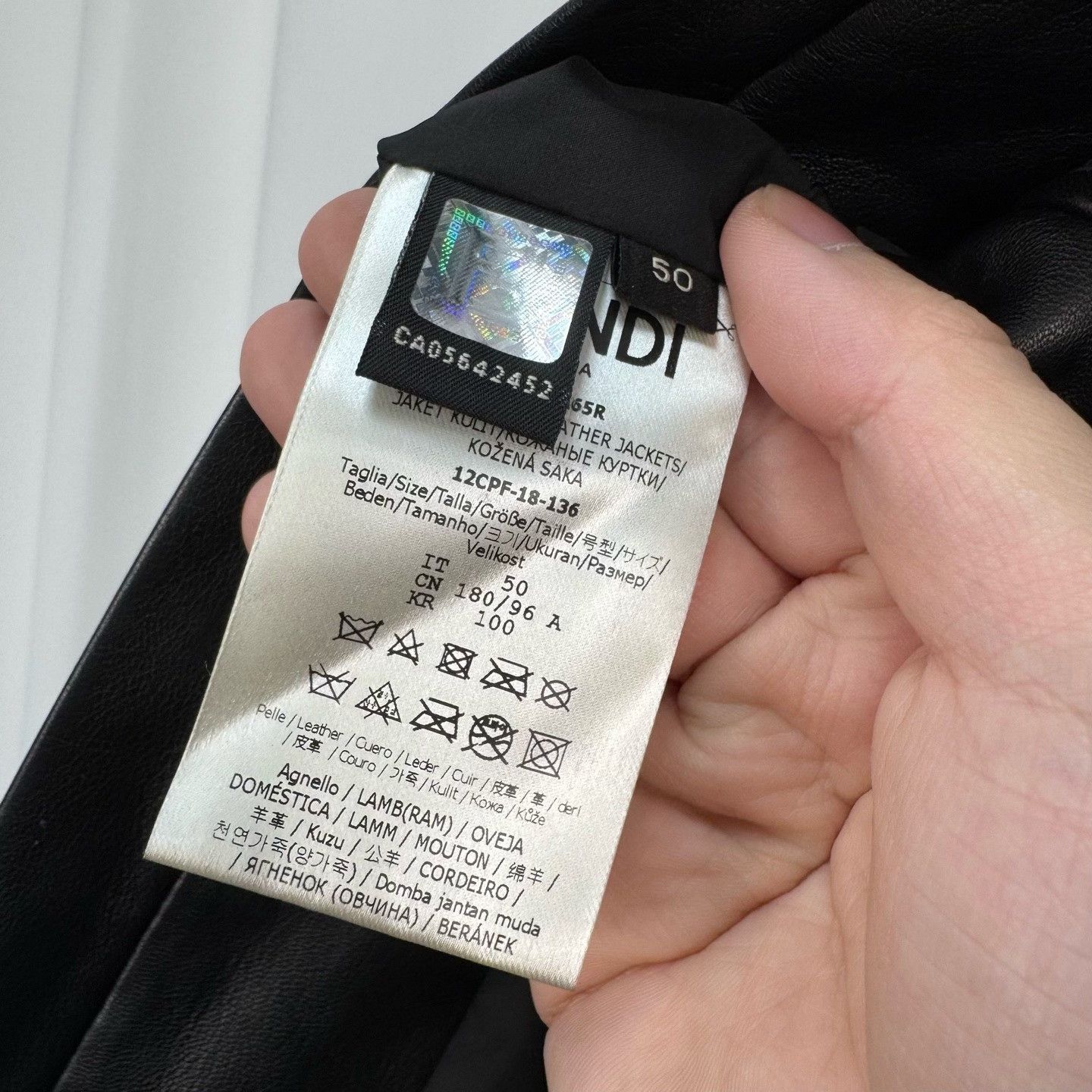 Fendi Fendi Bag Bugs Lambskin Leather Biker Jacket IT 50 US M Size US M / EU 48-50 / 2 - 7 Thumbnail