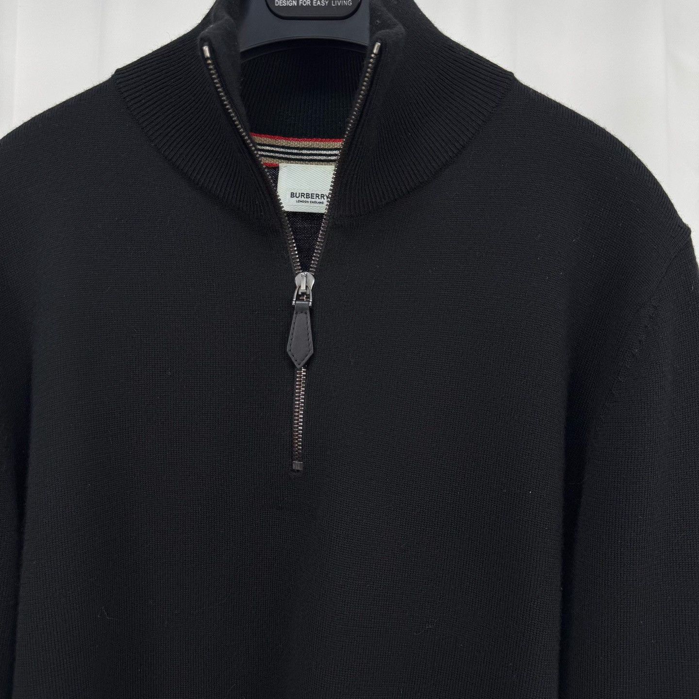 Burberry Burberry Stripe Cuff Half-Zip Wool Sweater M Size US M / EU 48-50 / 2 - 4 Thumbnail