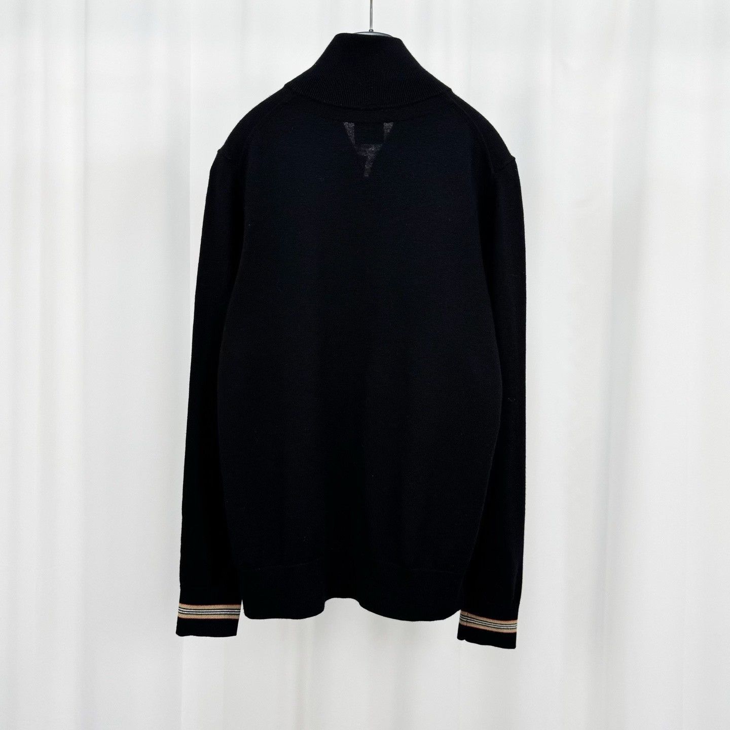 Burberry Burberry Stripe Cuff Half-Zip Wool Sweater M Size US M / EU 48-50 / 2 - 3 Thumbnail