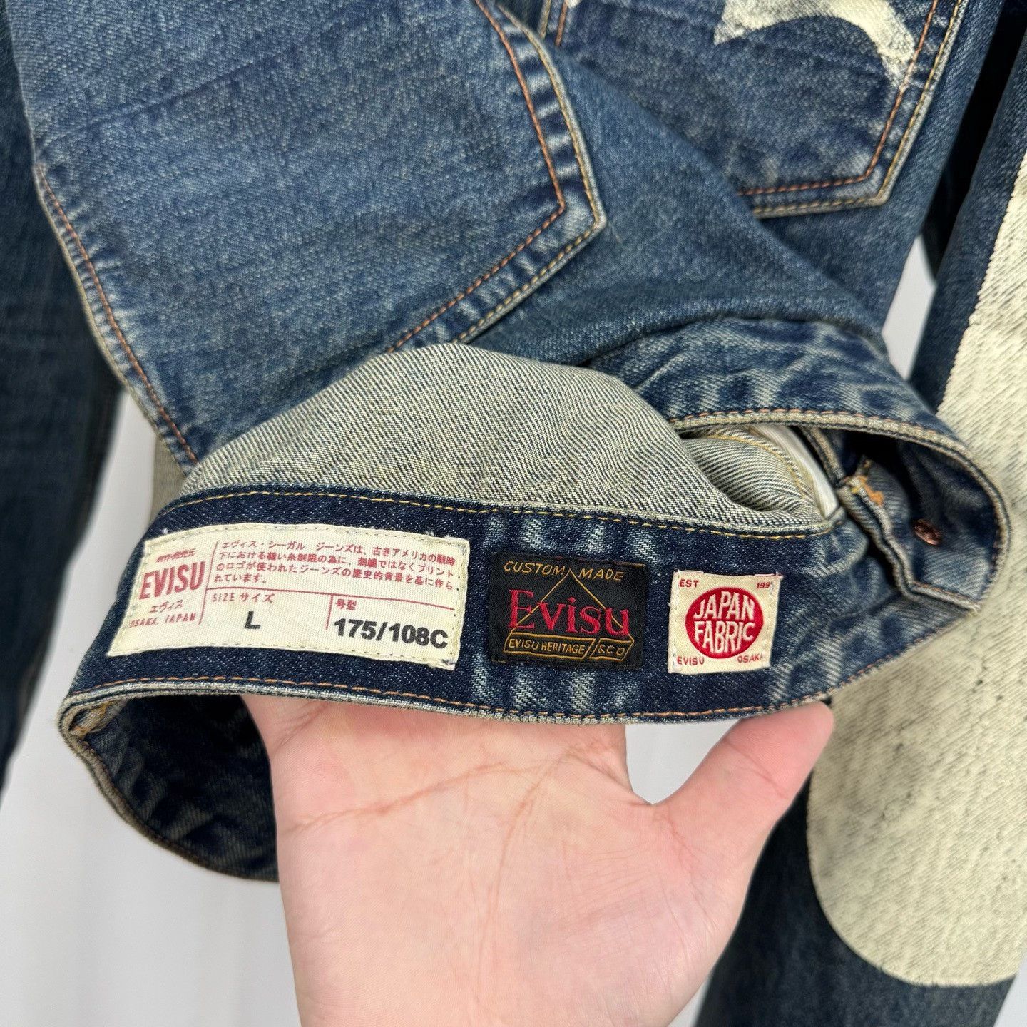 Evisu Evisu No. 2 Seagull Print Denim Jacket Size L Size US L / EU 52-54 / 3 - 7 Thumbnail