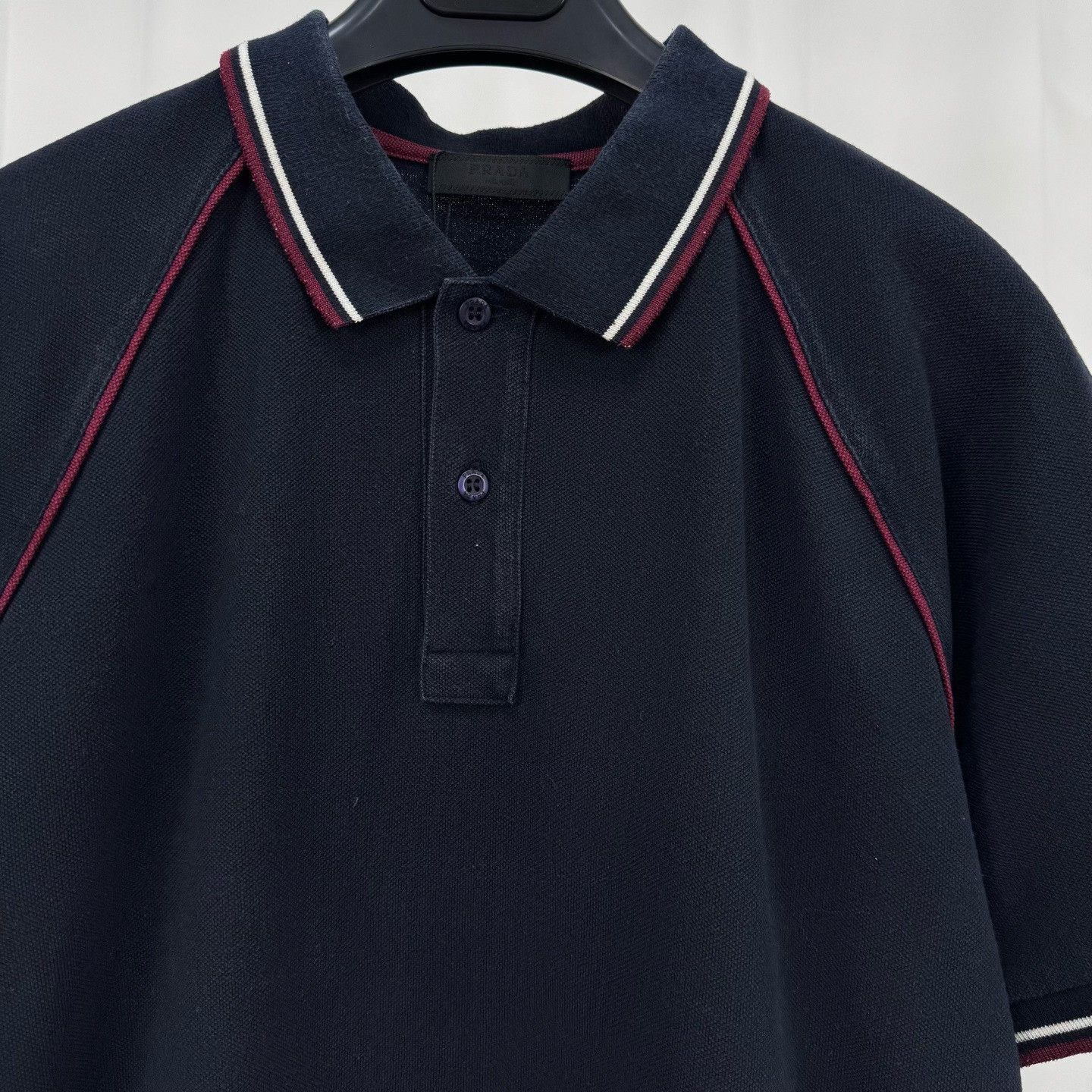 Prada Prada Red Piping Trim Polo Shirt XL Size US XL / EU 56 / 4 - 4 Thumbnail