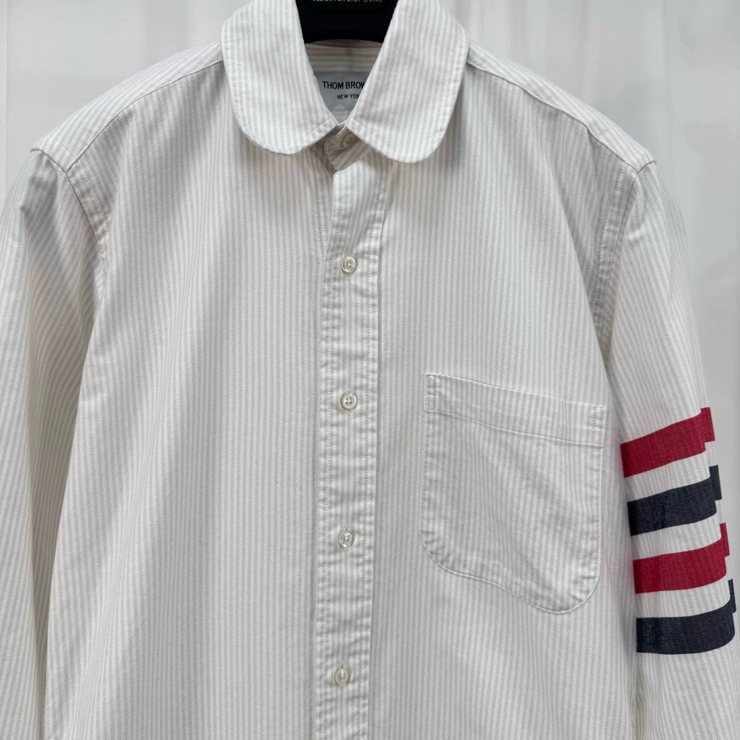 Thom Browne Thom Browne Striped 4-Bar Button Up Shirt Size 0 Size US XS / EU 42 / 0 - 4 Thumbnail