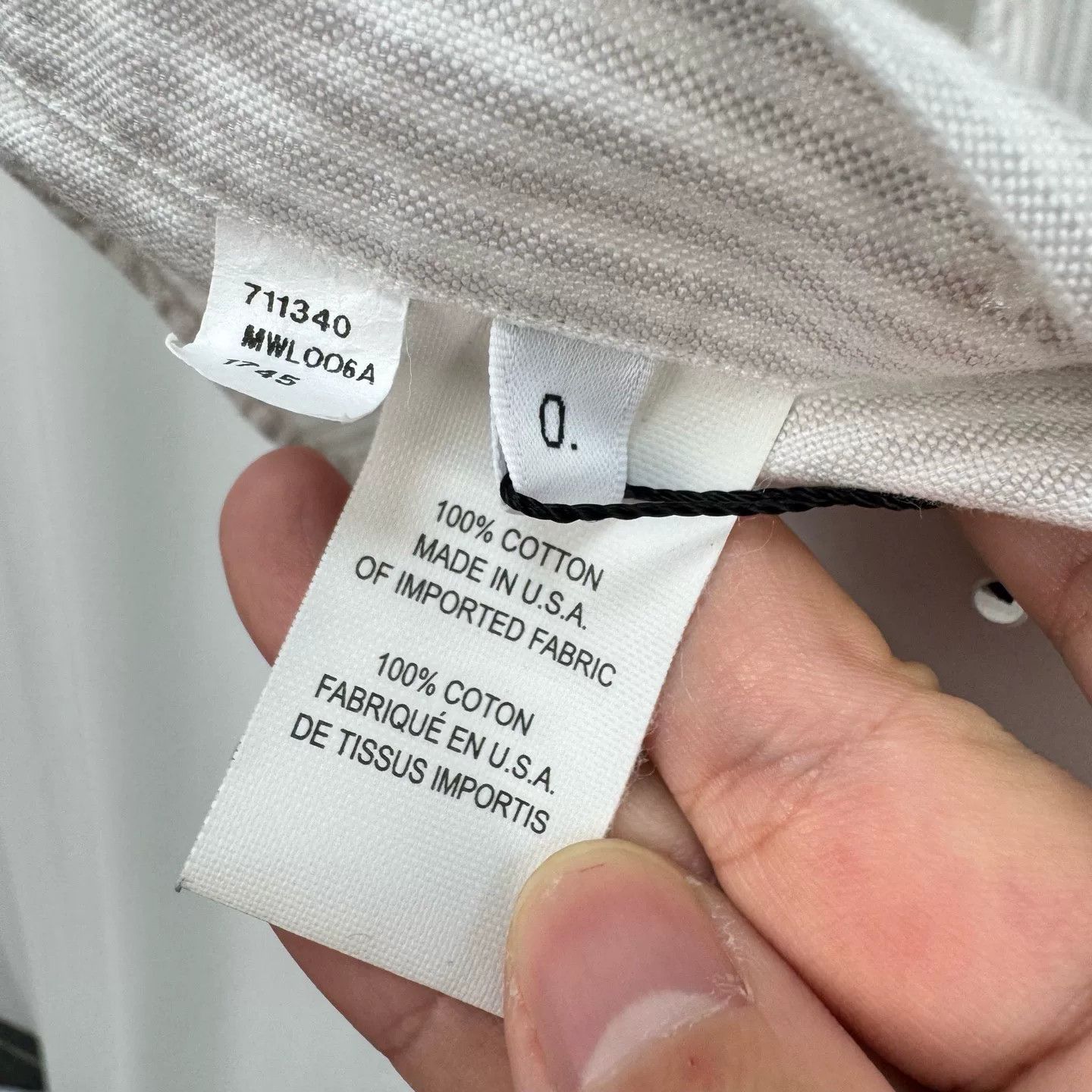 Thom Browne Thom Browne Striped 4-Bar Button Up Shirt Size 0 Size US XS / EU 42 / 0 - 8 Thumbnail