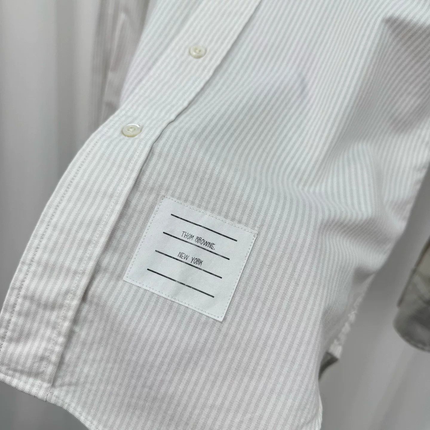 Thom Browne Thom Browne Striped 4-Bar Button Up Shirt Size 0 Size US XS / EU 42 / 0 - 6 Thumbnail