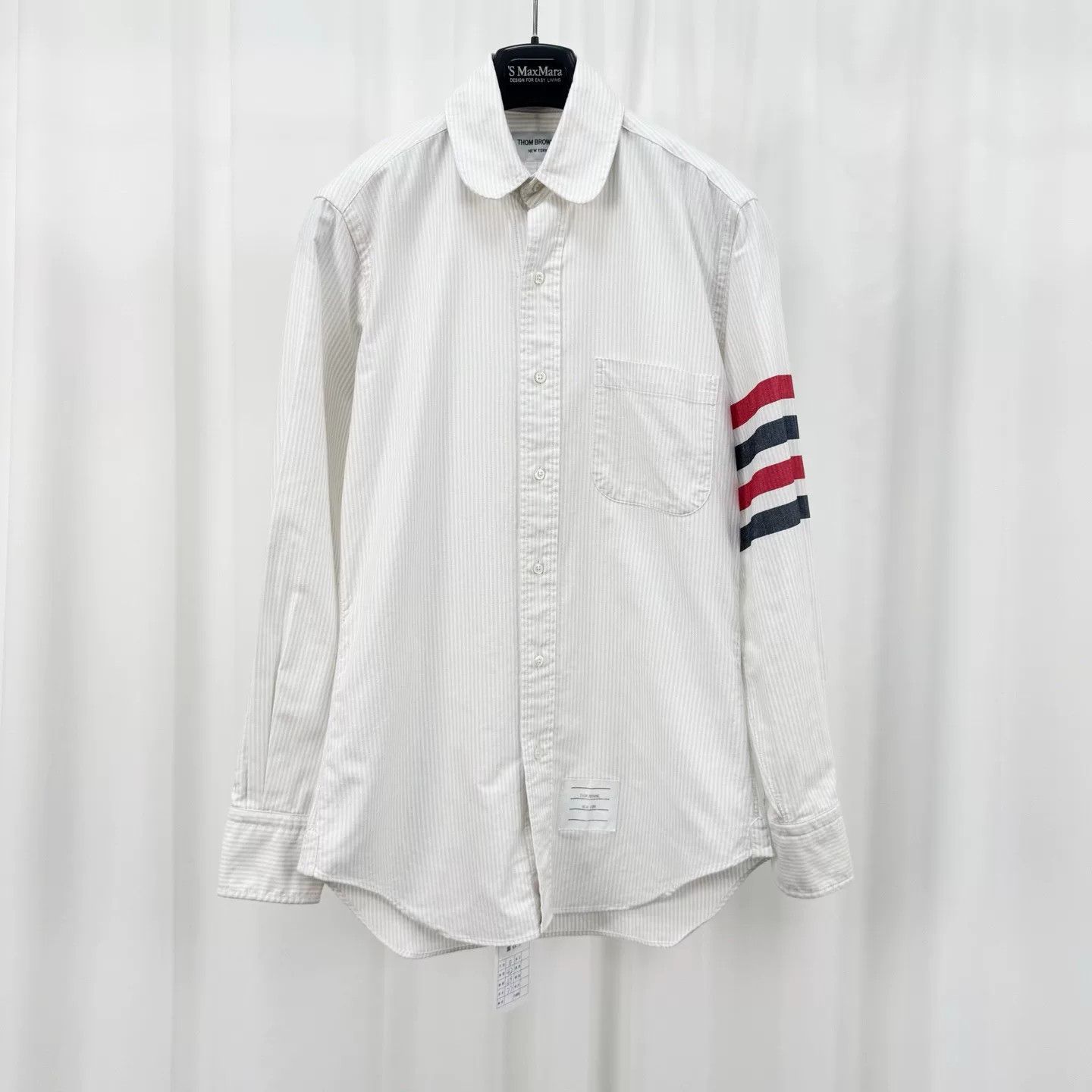 Thom Browne Thom Browne Striped 4-Bar Button Up Shirt Size 0 Size US XS / EU 42 / 0 - 2 Thumbnail