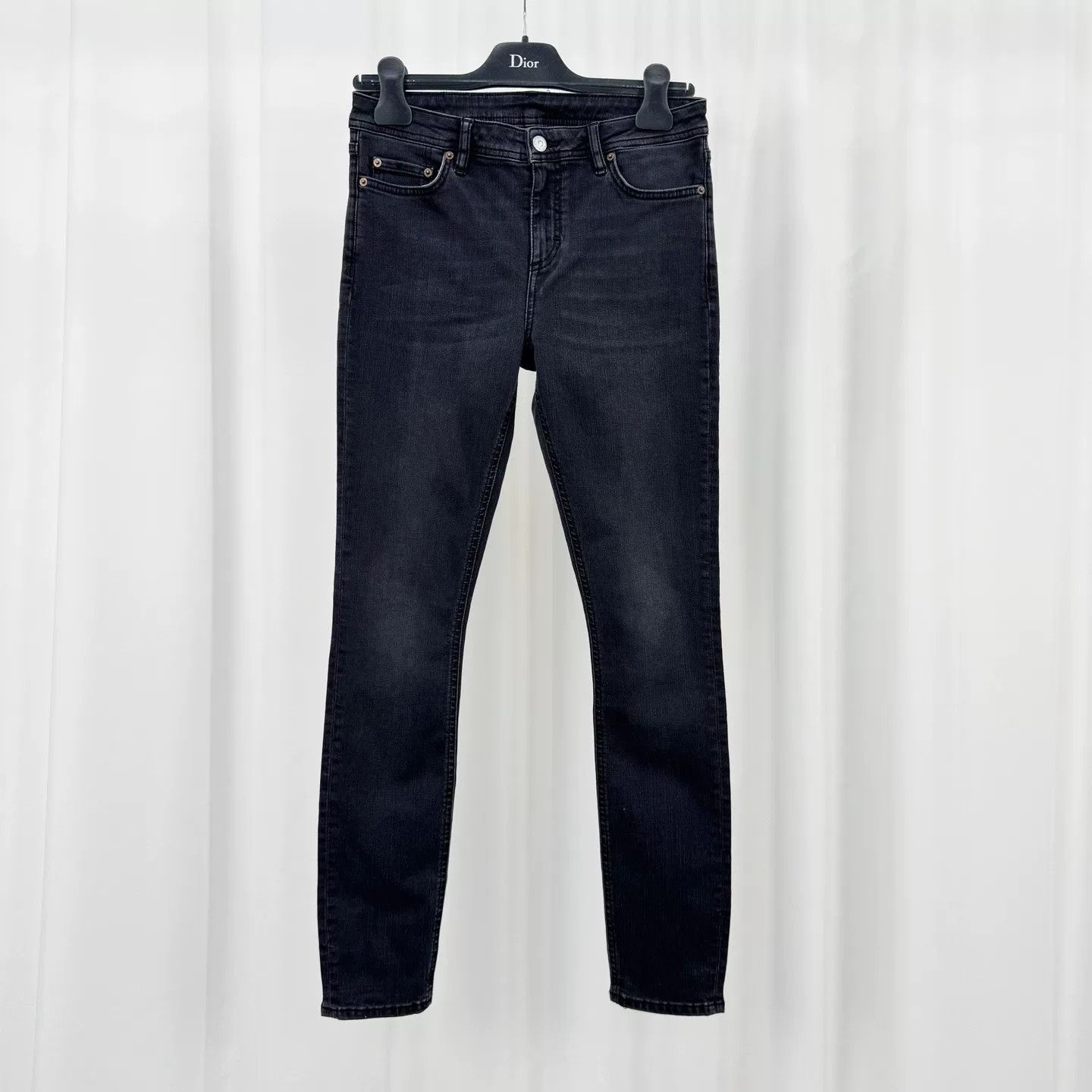 Acne Studios Acne Studios Washed Black Denim Jeans 29 Size US 29 - 2 Thumbnail