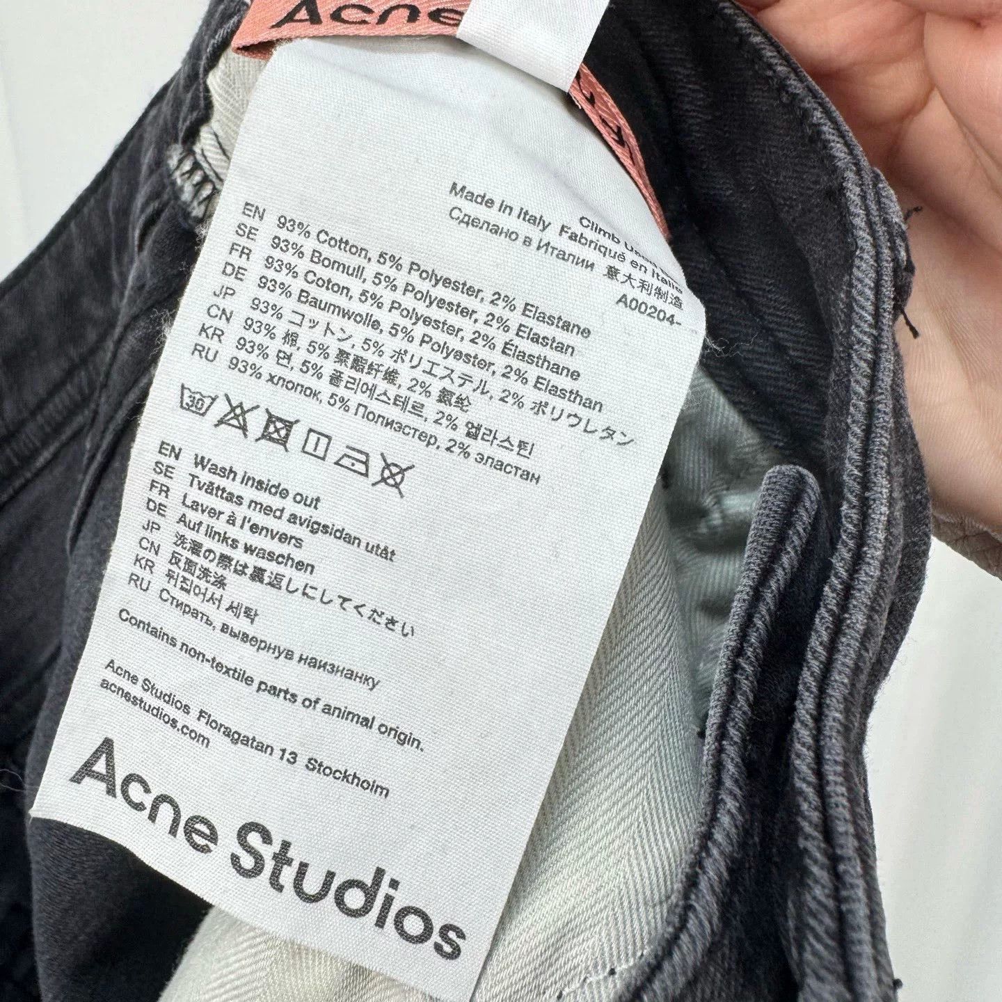 Acne Studios Acne Studios Washed Black Denim Jeans 29 Size US 29 - 8 Thumbnail