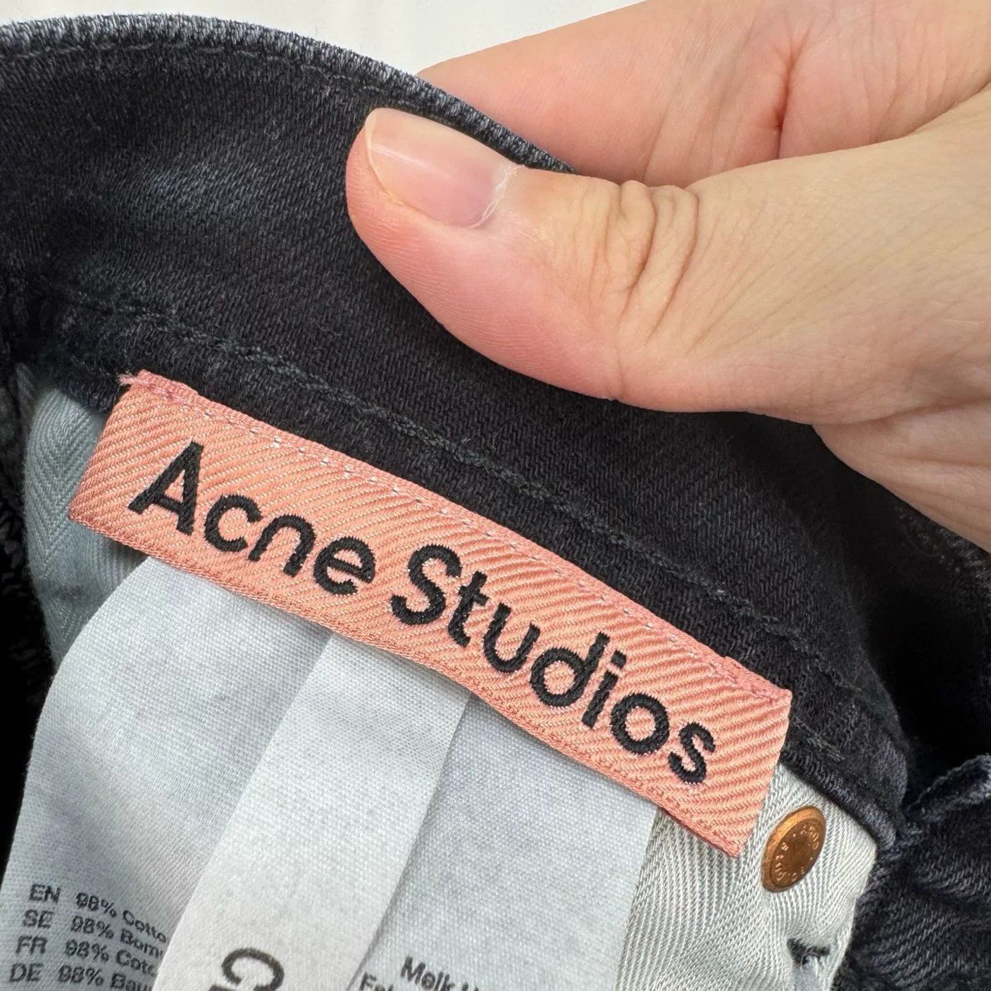 Acne Studios Acne Studios Washed Black Melk Denim Jeans US 26 Size US 26 / EU 42 - 7 Thumbnail